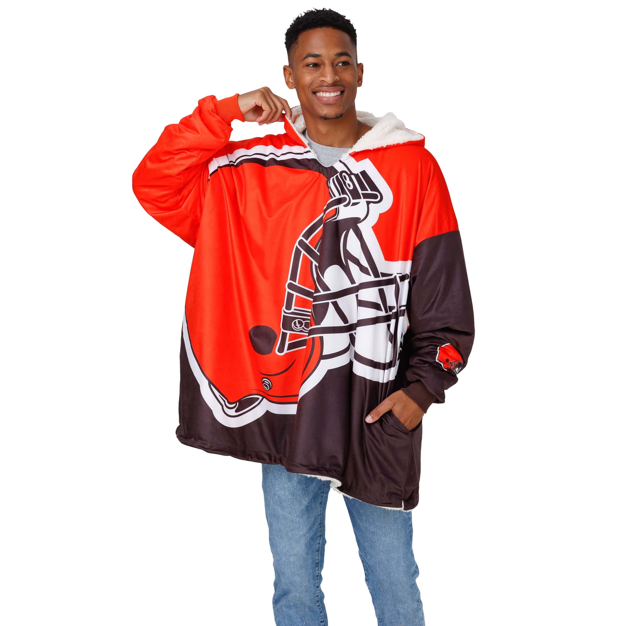 Cleveland Browns NFL Reversible Colorblock Hoodeez - Image 3