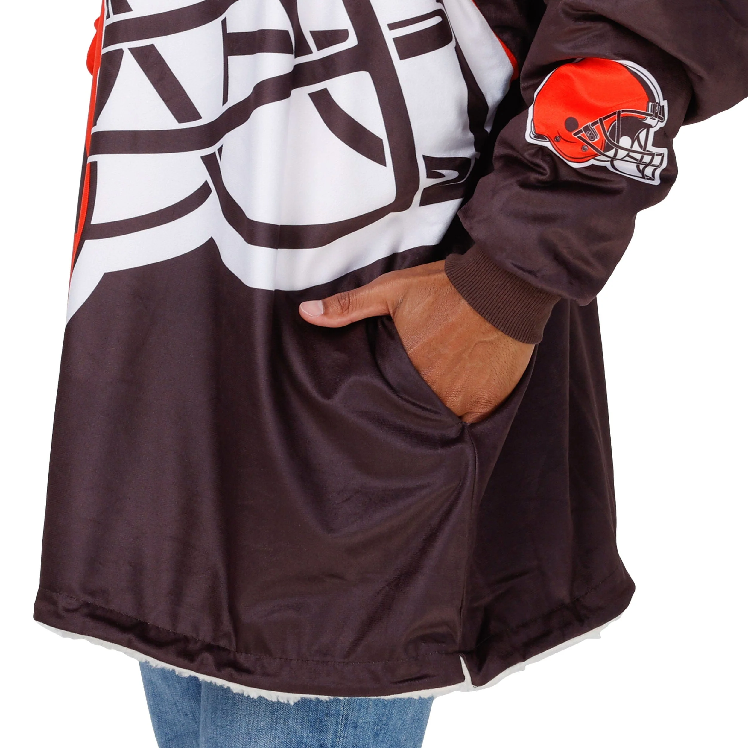 Cleveland Browns NFL Reversible Colorblock Hoodeez - Image 5