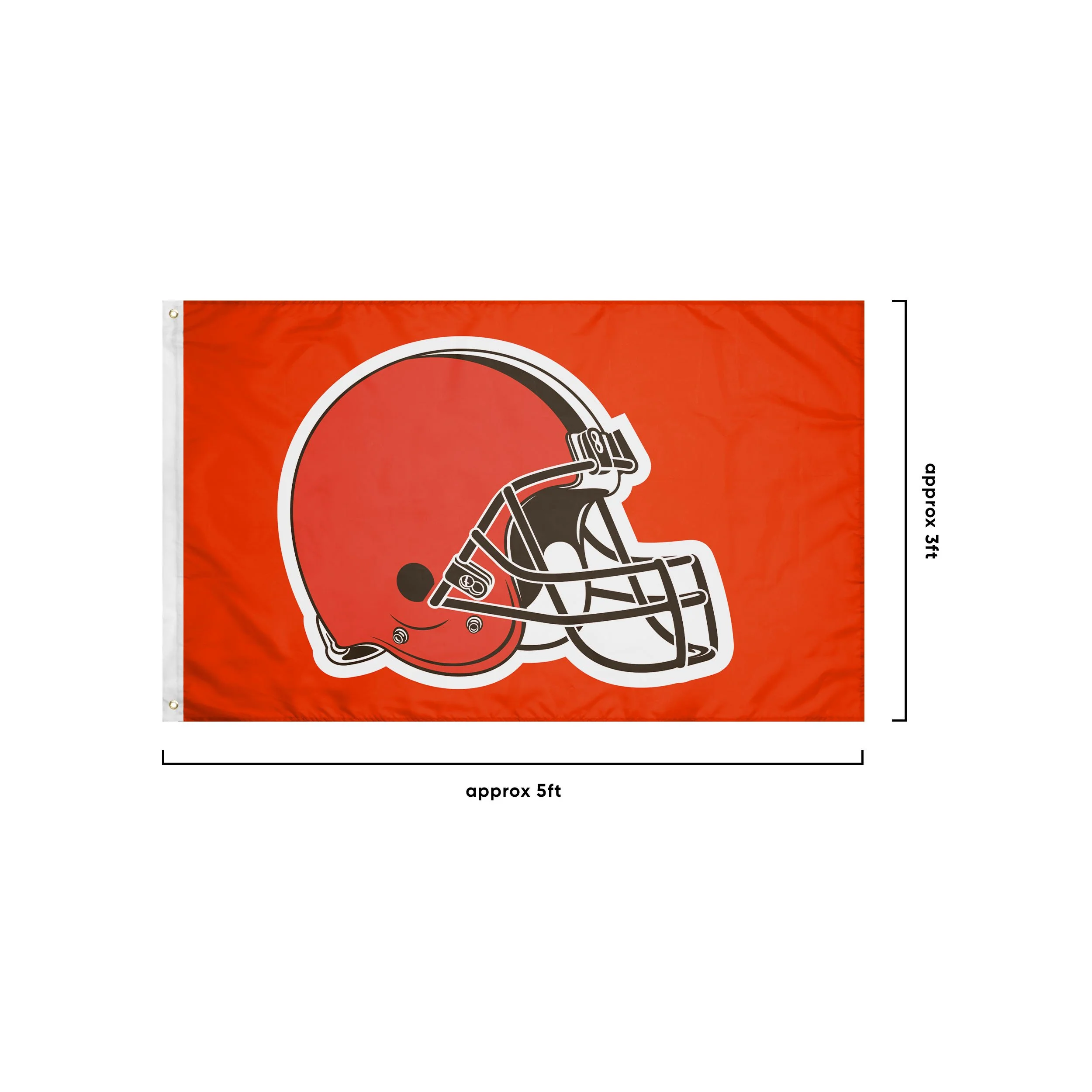 Cleveland Browns NFL Solid Horizontal Flag - Image 3