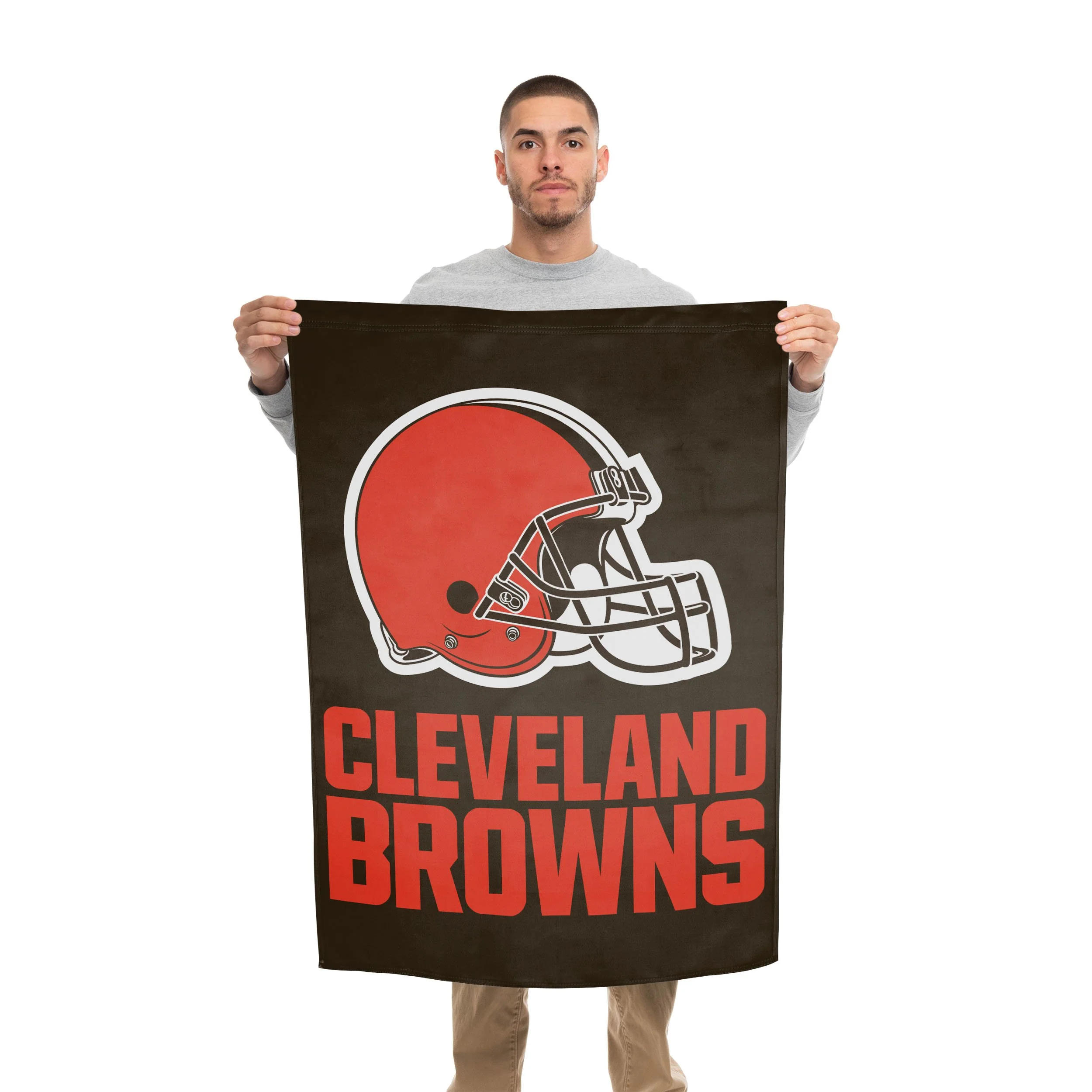 Cleveland Browns NFL Solid Vertical Flag - Image 2