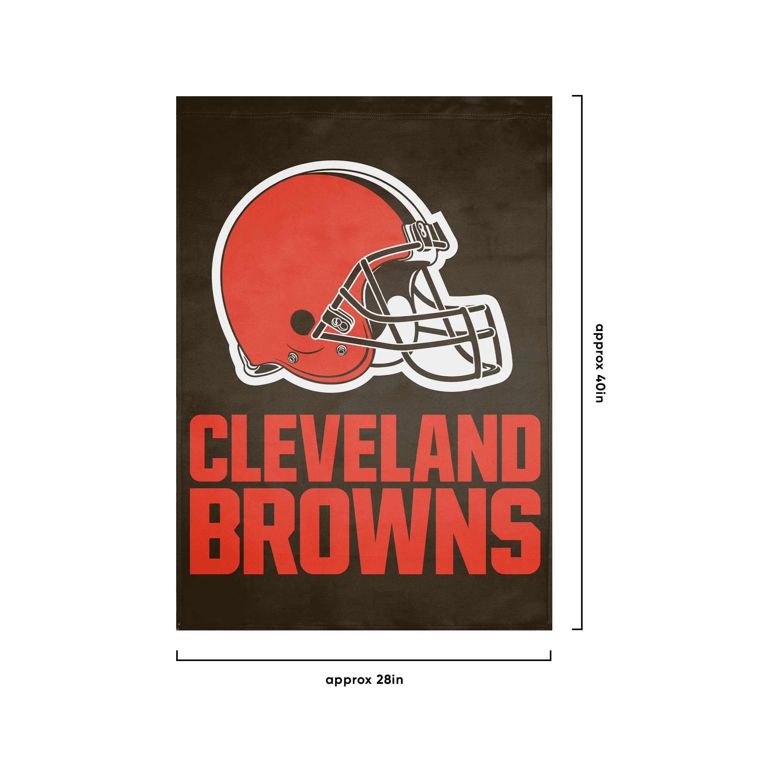 Cleveland Browns NFL Solid Vertical Flag - Image 3