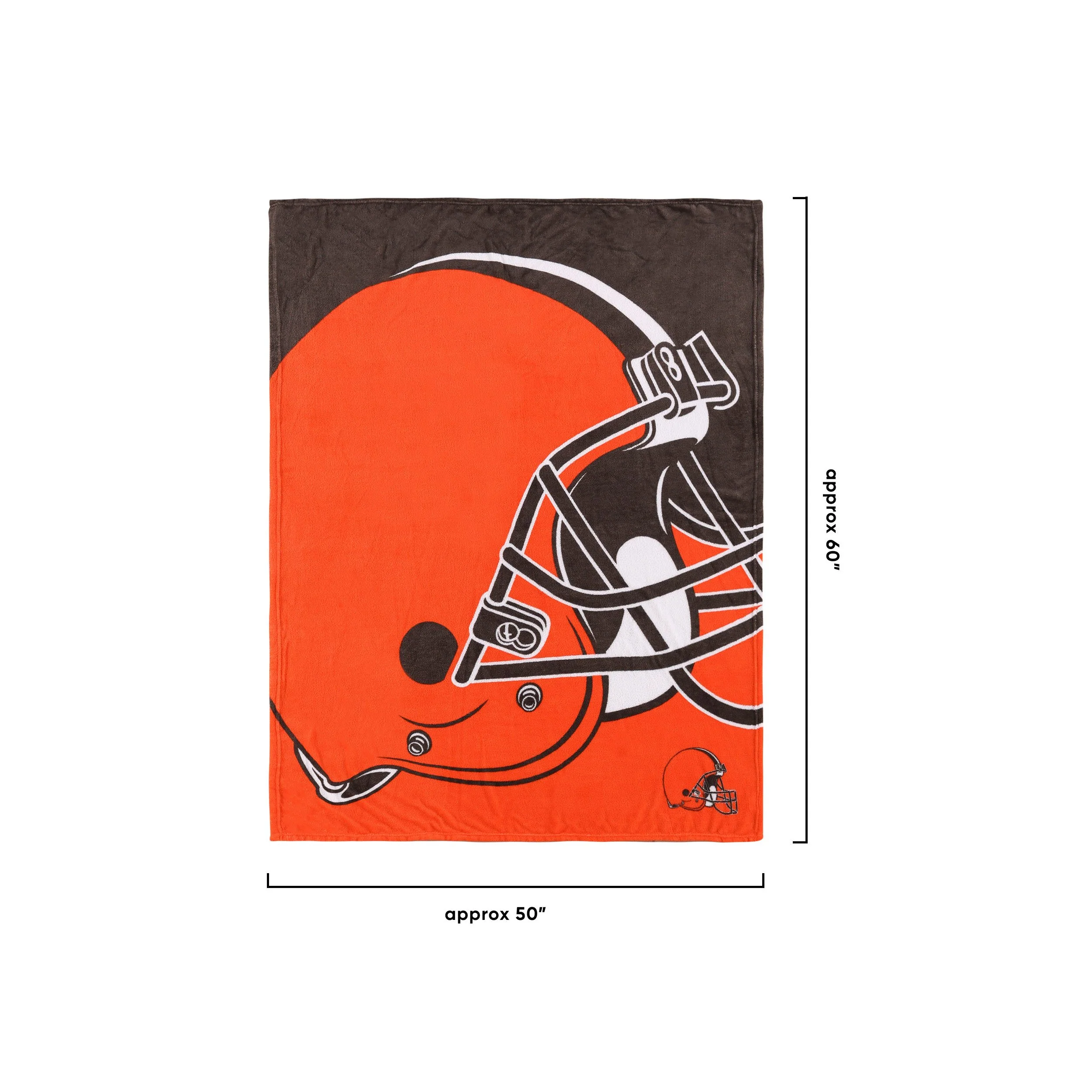 Cleveland Browns NFL Supreme Slumber Plush Throw Blanket - Image 3