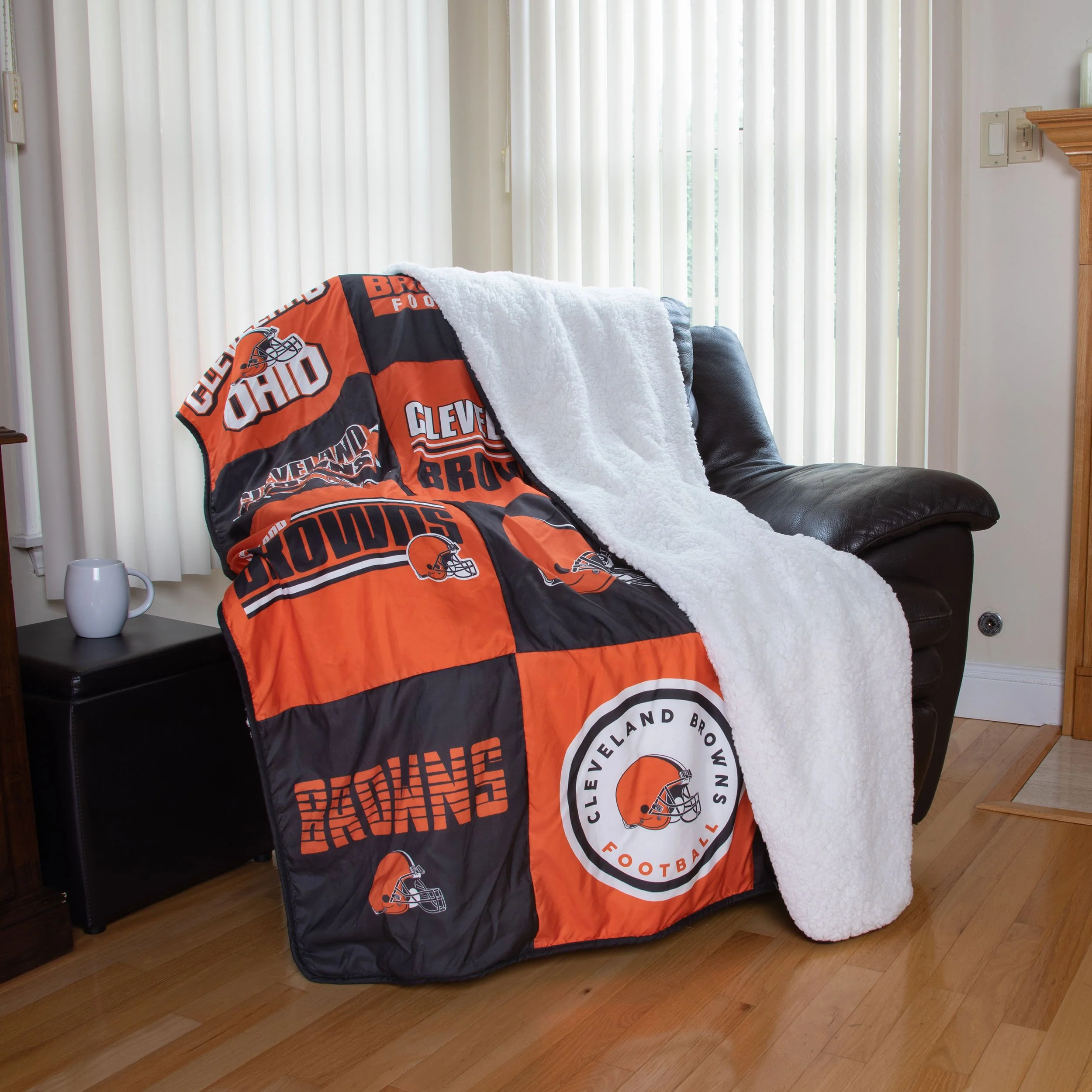 Cleveland Browns NFL Team Pride Patches Quilt - Image 2