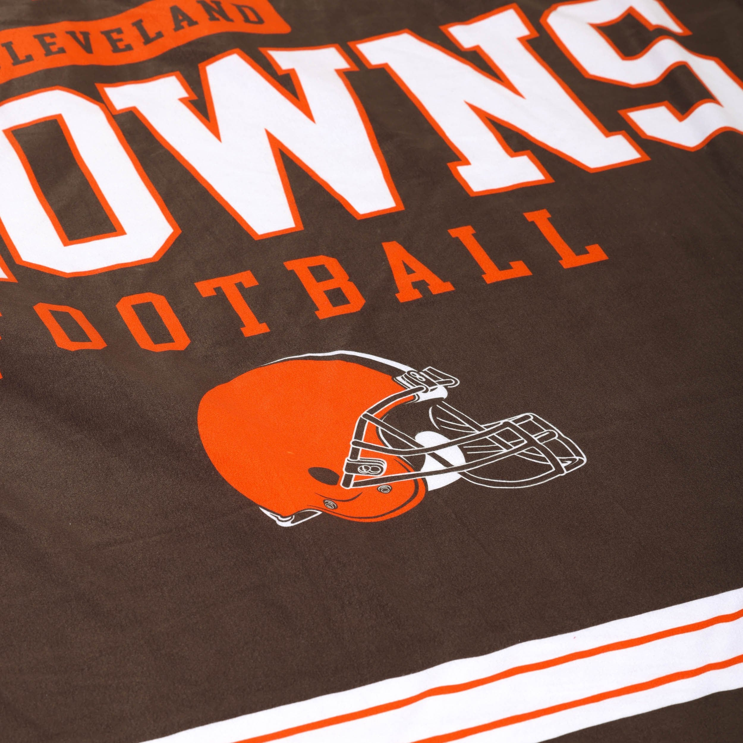 Cleveland Browns NFL Team Property Sherpa Plush Throw Blanket - Image 5