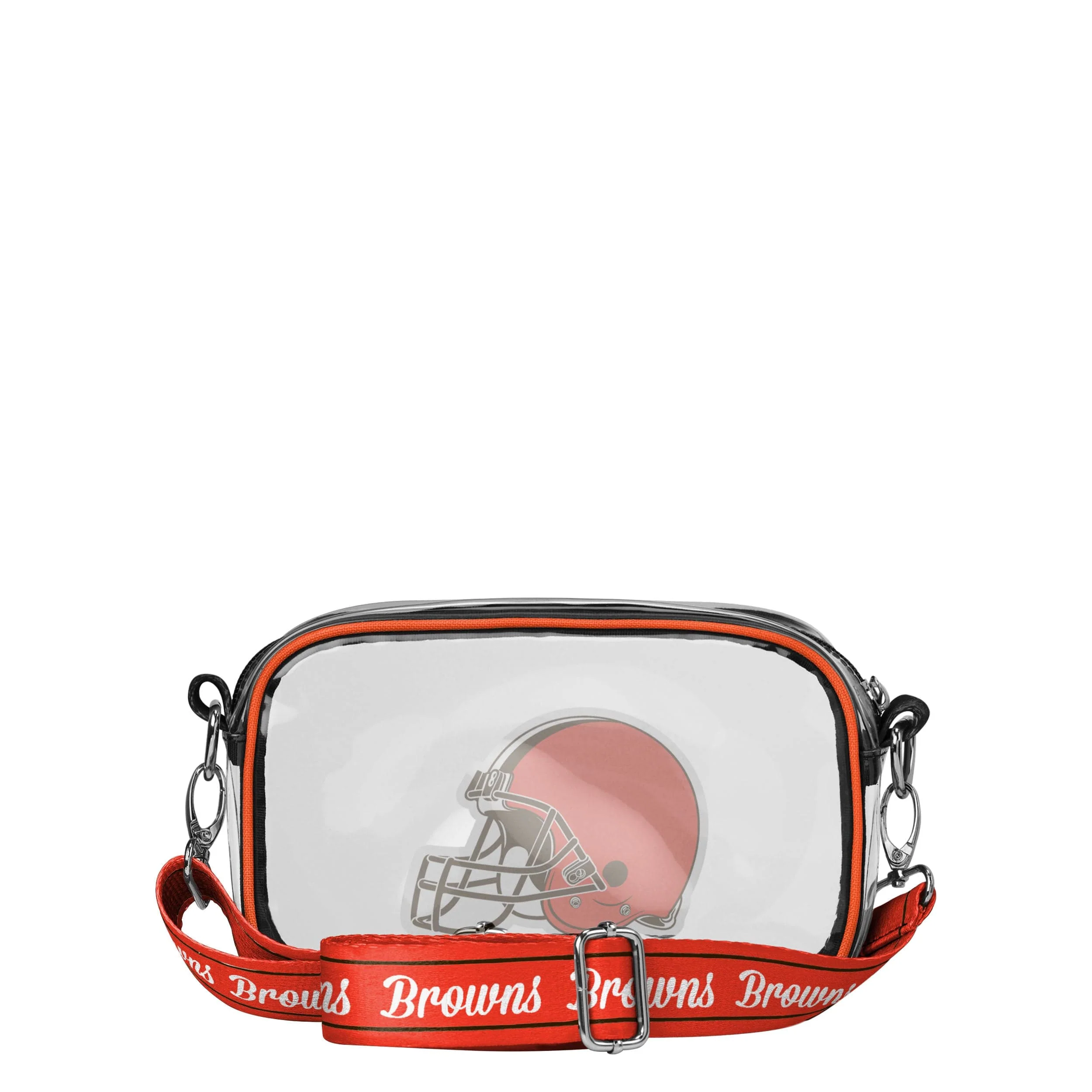 Cleveland Browns NFL Team Stripe Clear Crossbody Bag - Image 5