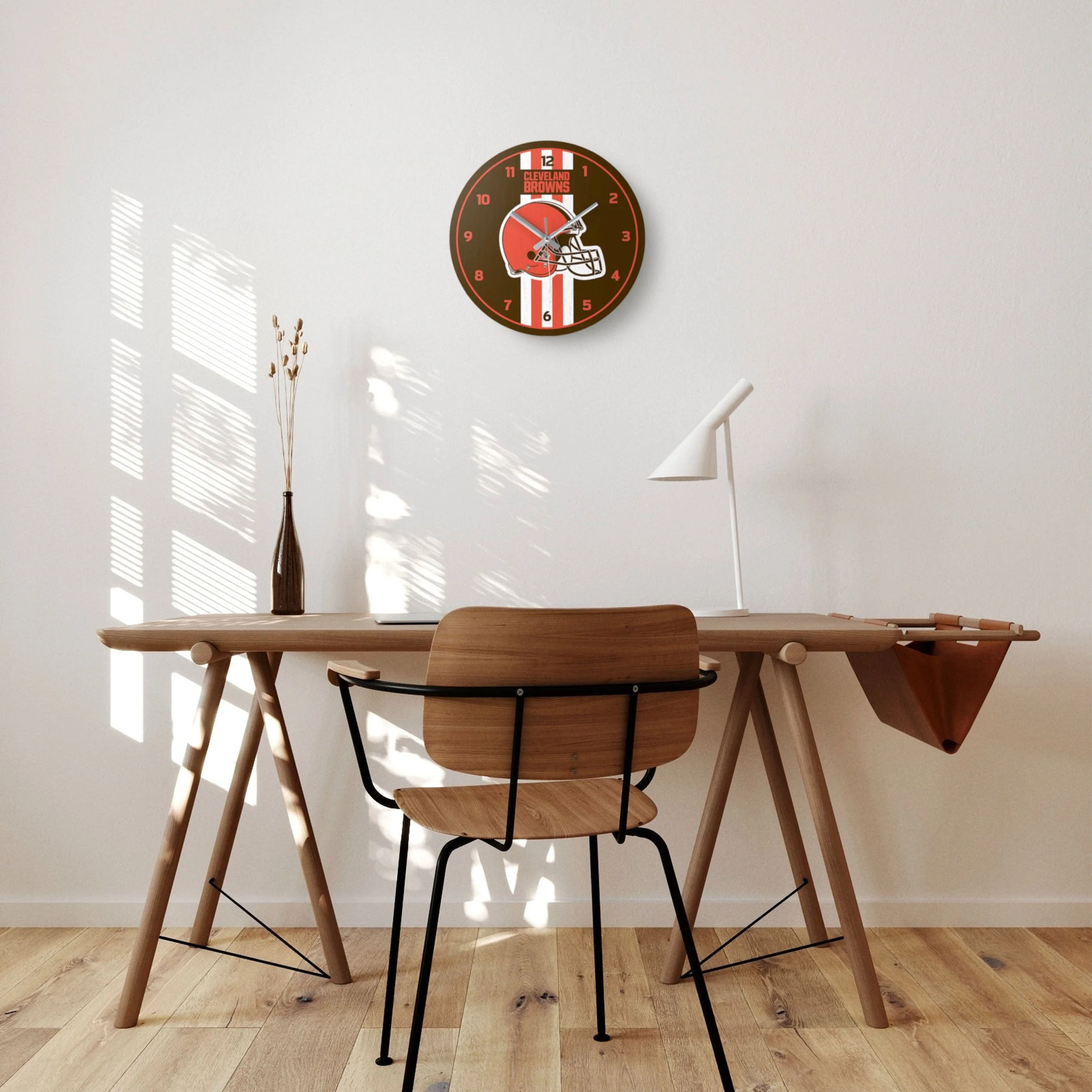 Cleveland Browns NFL Team Stripe Clock - Image 4