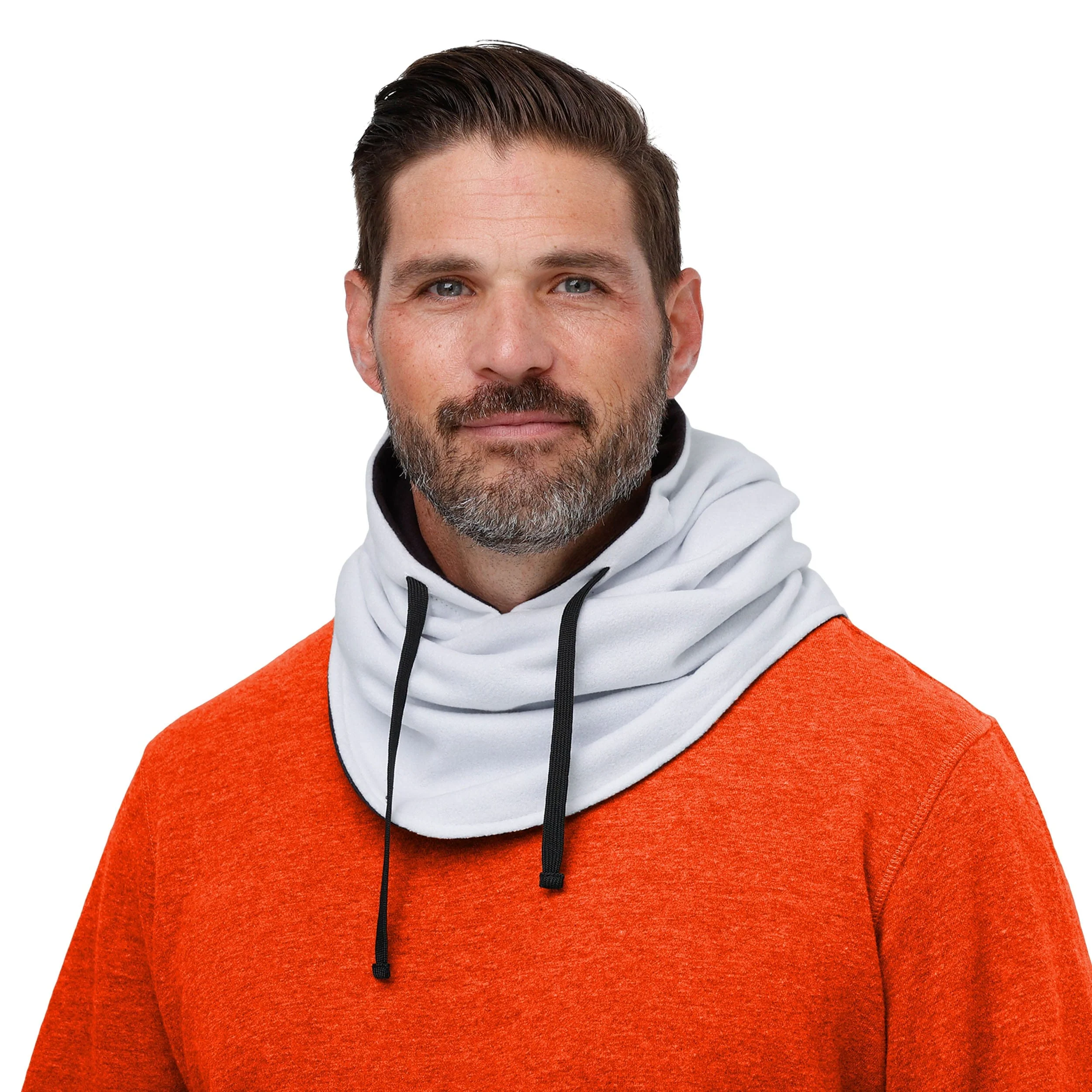 Cleveland Browns NFL White Drawstring Hooded Gaiter - Image 4