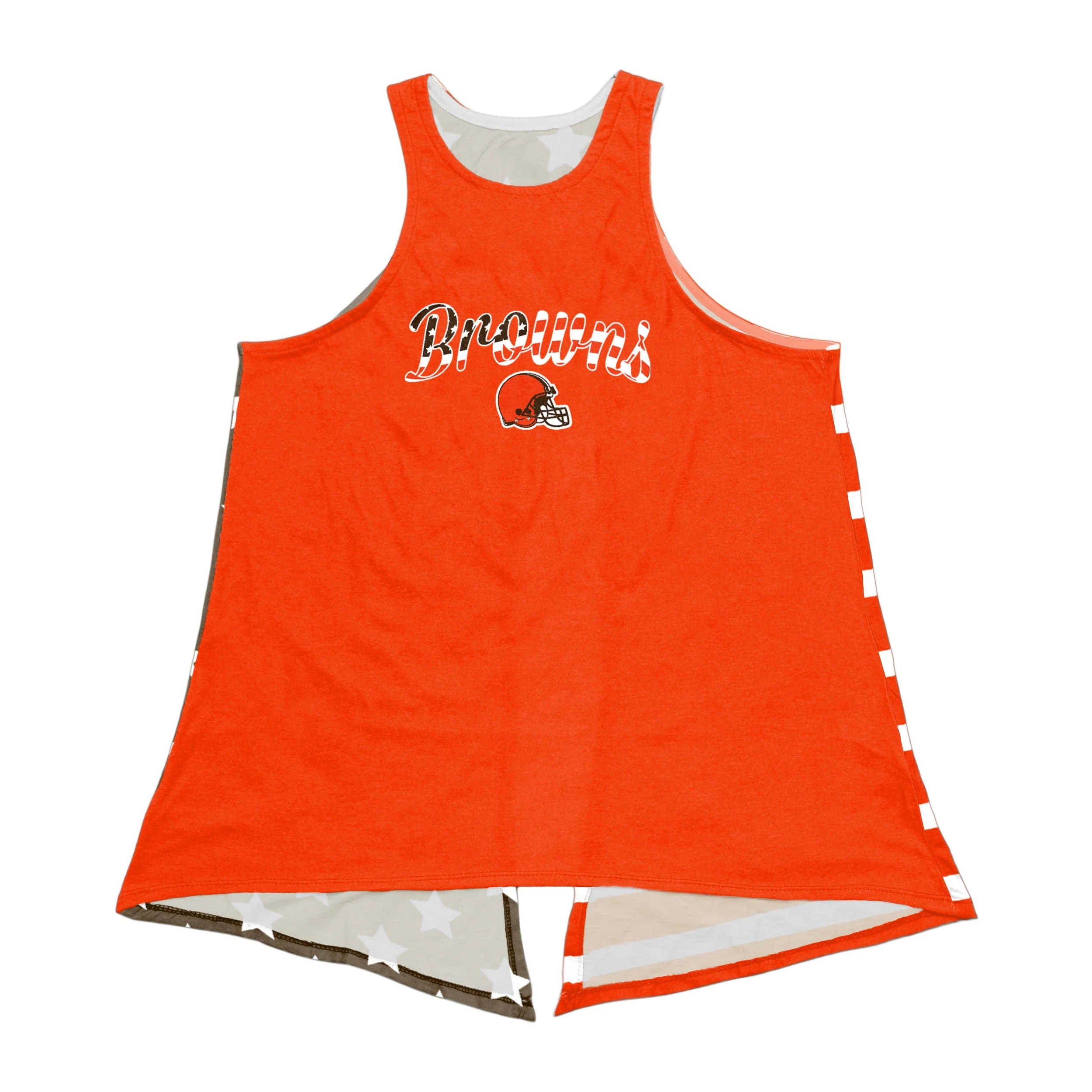 Cleveland Browns NFL Womens Americana Tie-Breaker Sleeveless Top - Image 3
