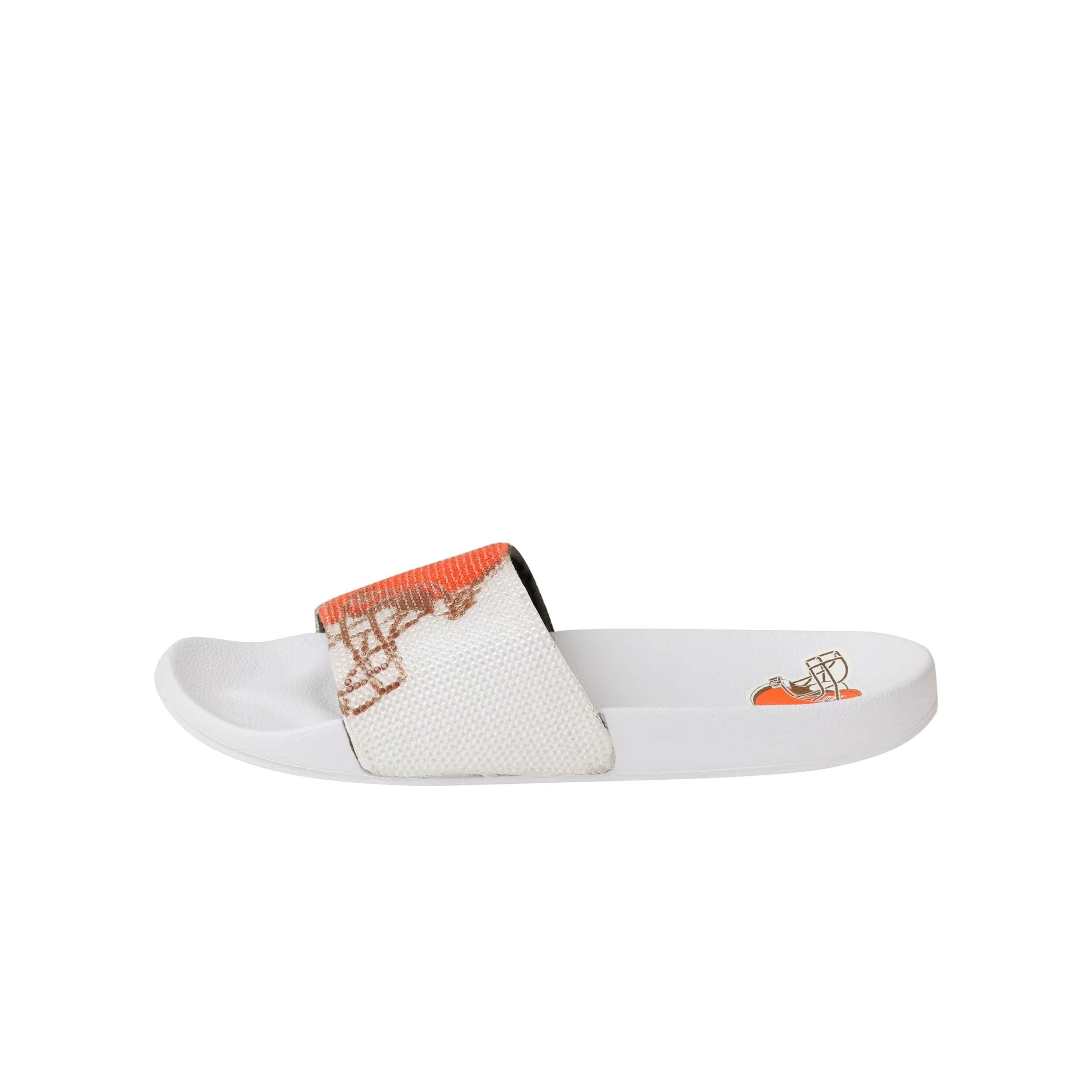 Cleveland Browns NFL Womens Big Logo Shimmer Slide - Image 4