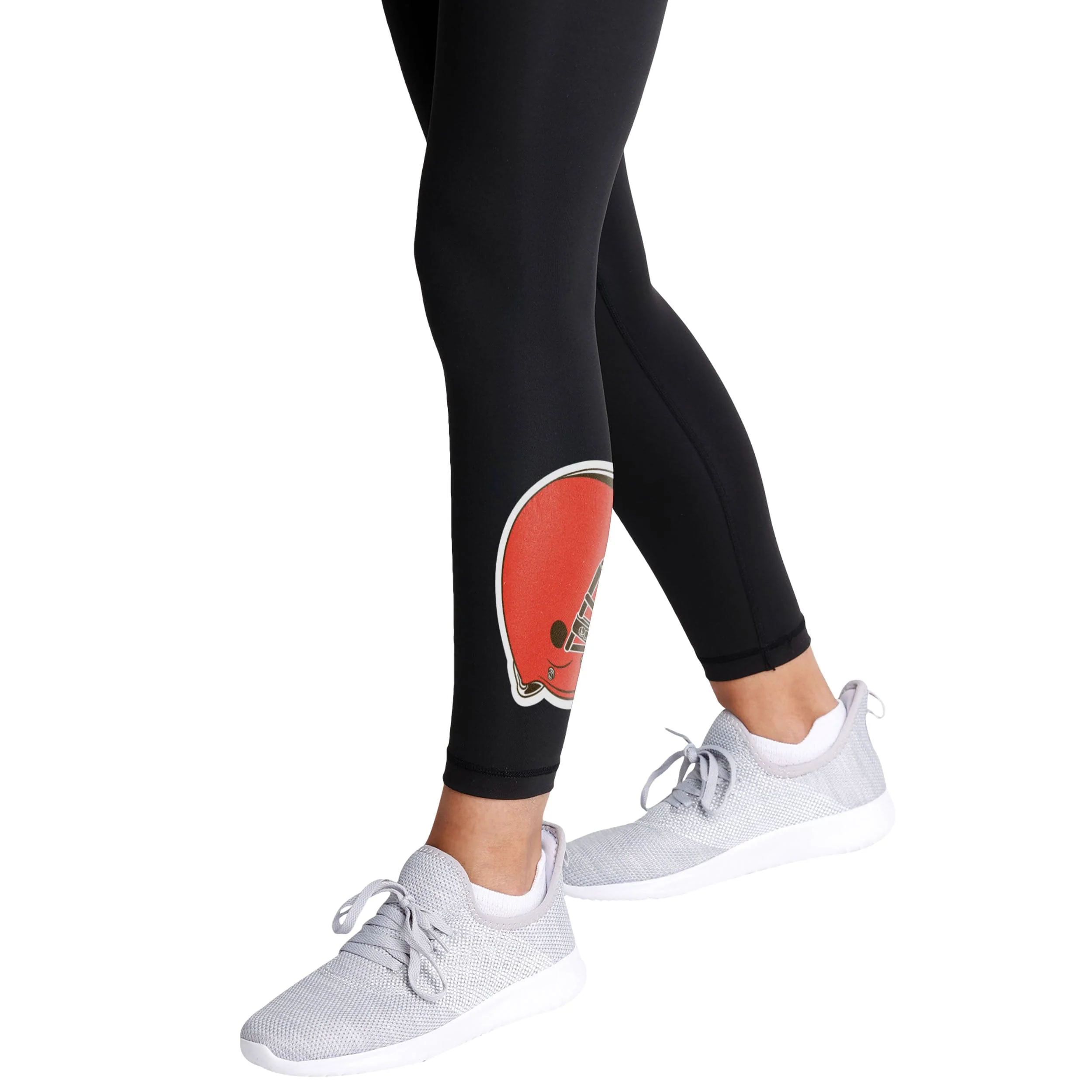 Cleveland Browns NFL Womens Calf Logo Black Leggings - Image 4