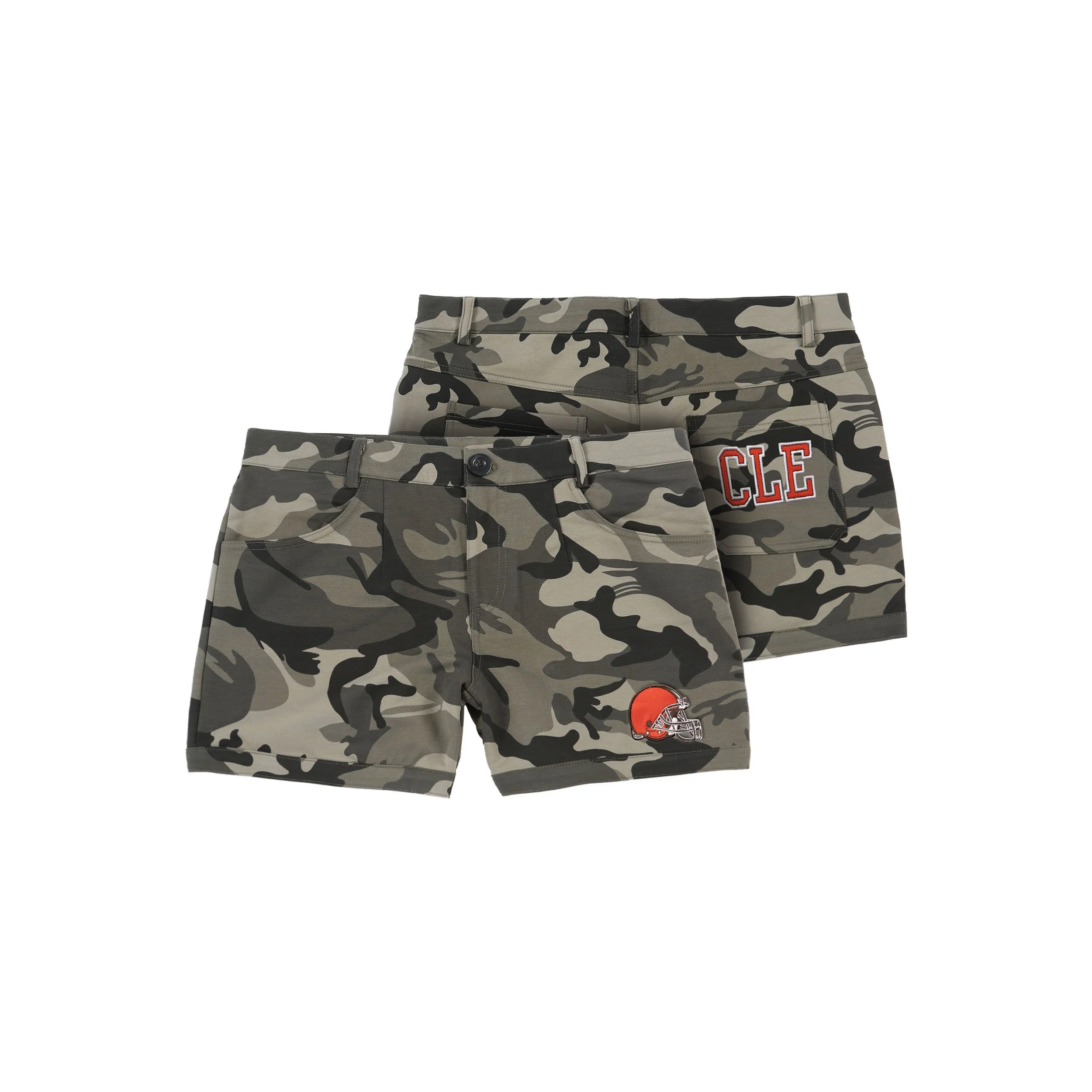 Cleveland Browns NFL Womens Clubhouse Camo Shorts - Image 3