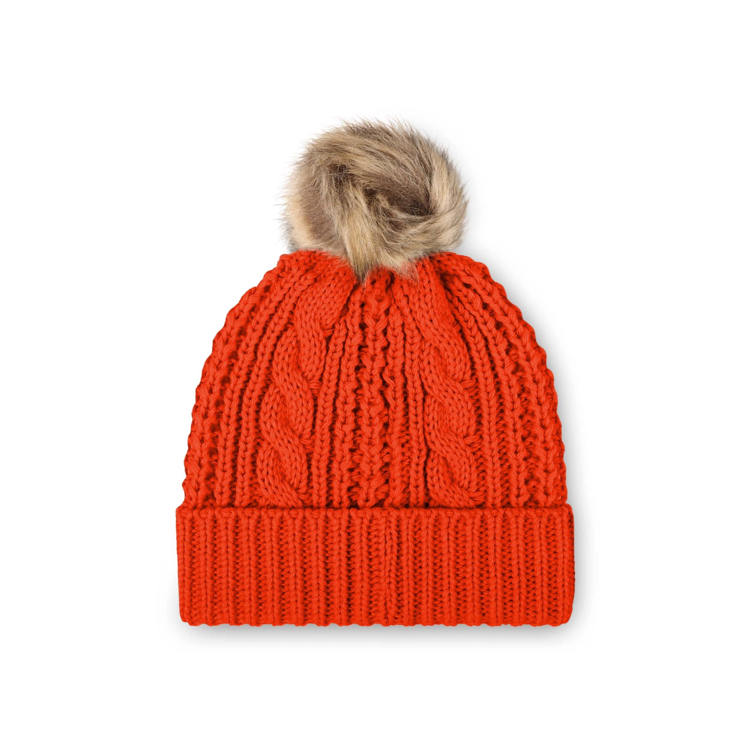 Cleveland Browns NFL Womens Faux Fur Pom Beanie - Image 2
