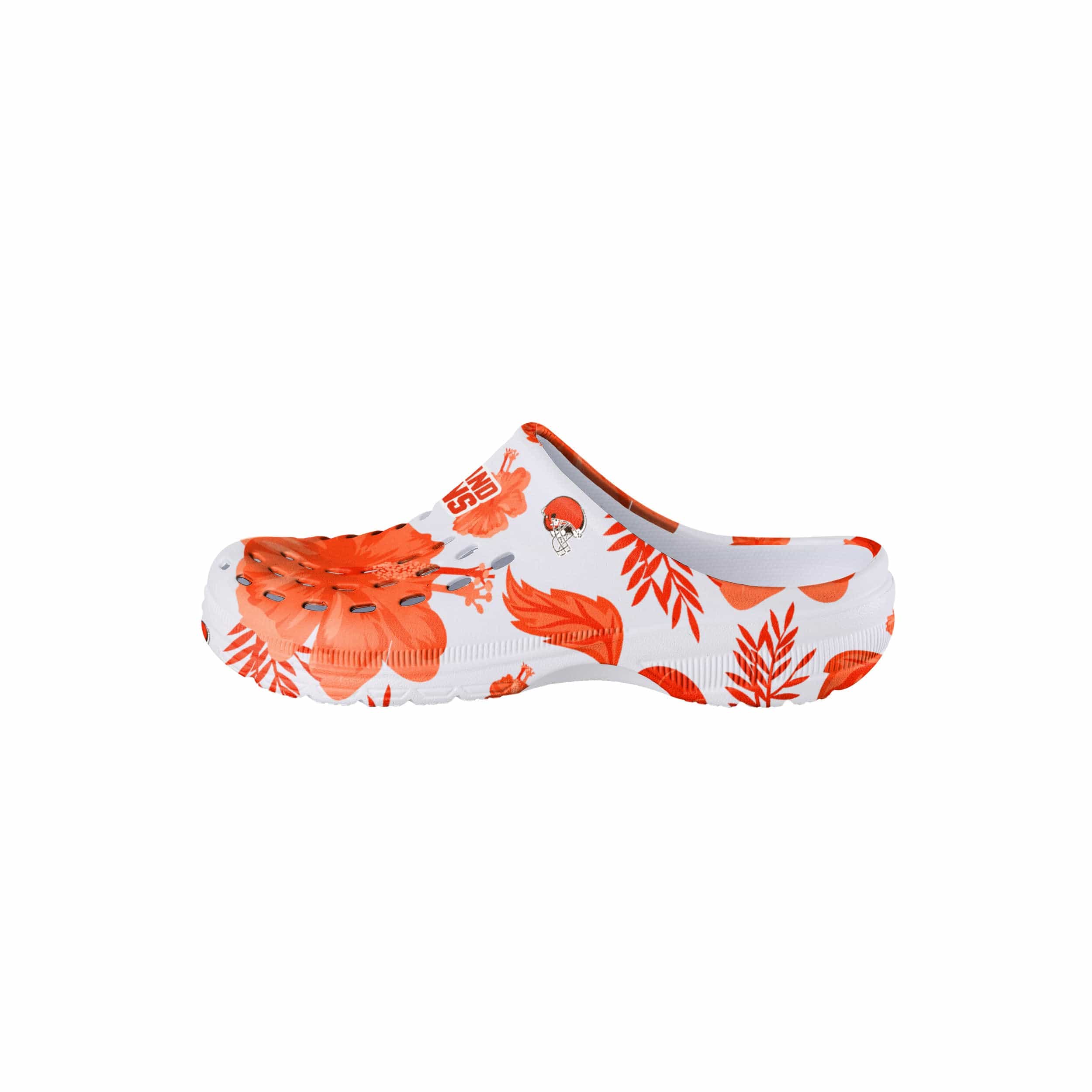 Cleveland Browns NFL Womens Floral White Clog - Image 2