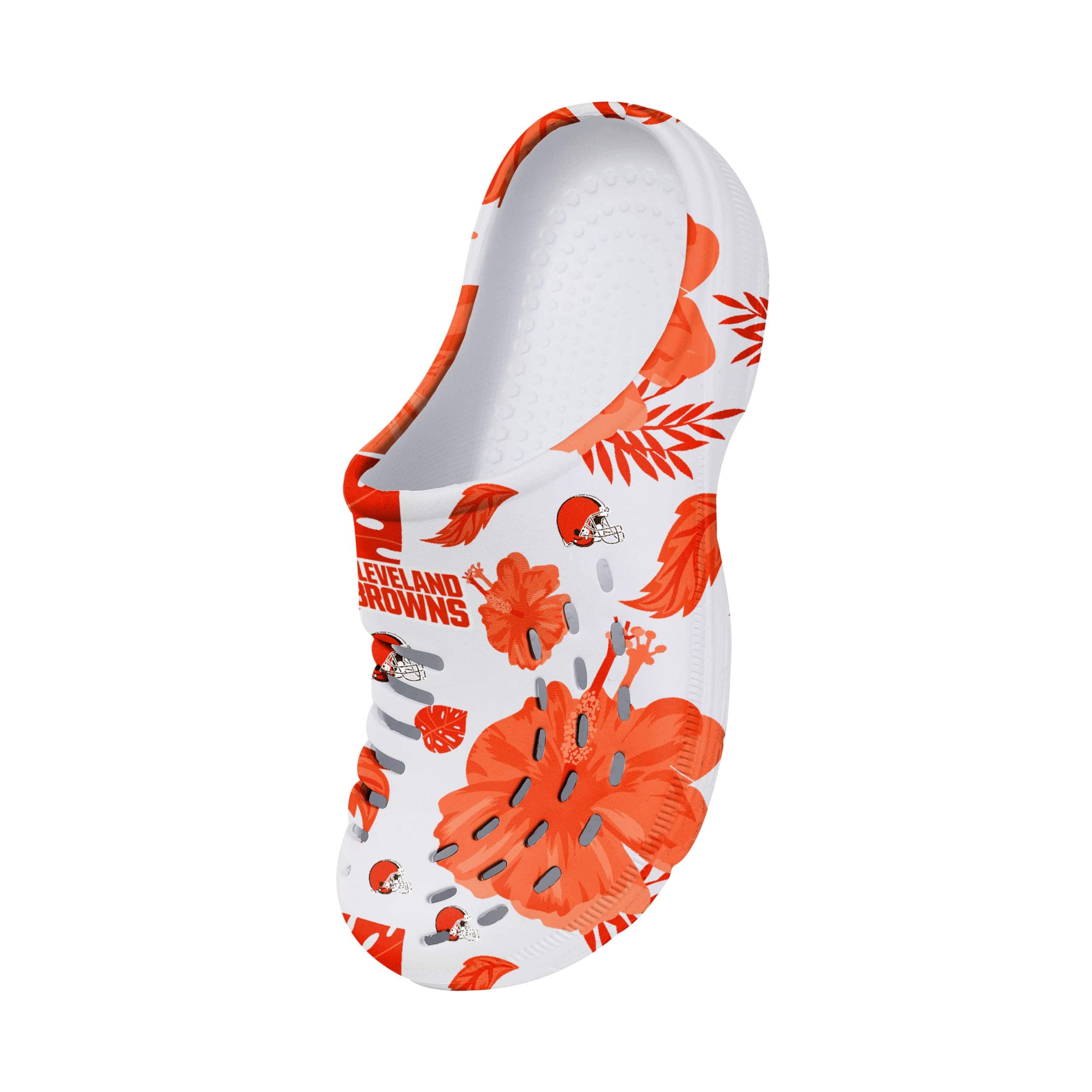 Cleveland Browns NFL Womens Floral White Clog - Image 3