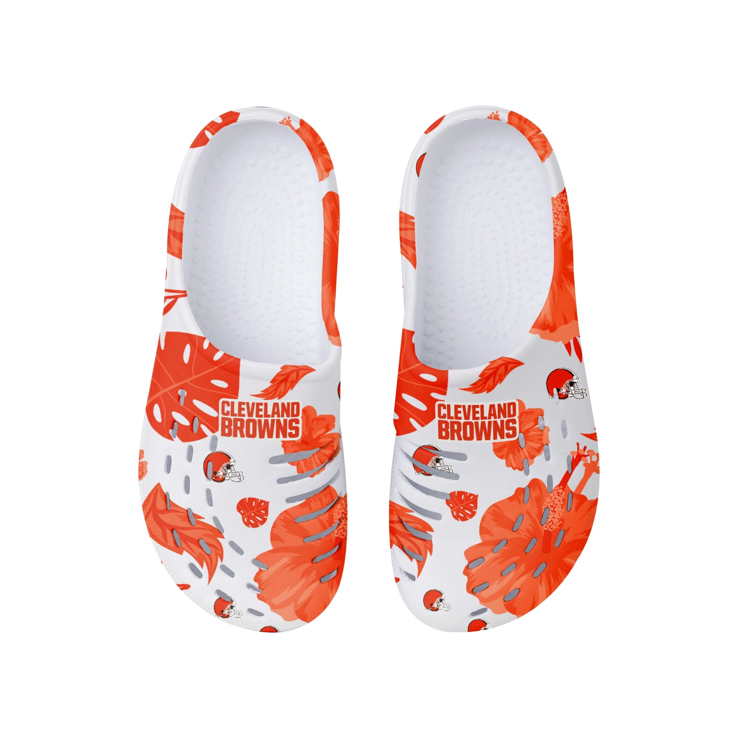 Cleveland Browns NFL Womens Floral White Clog - Image 4