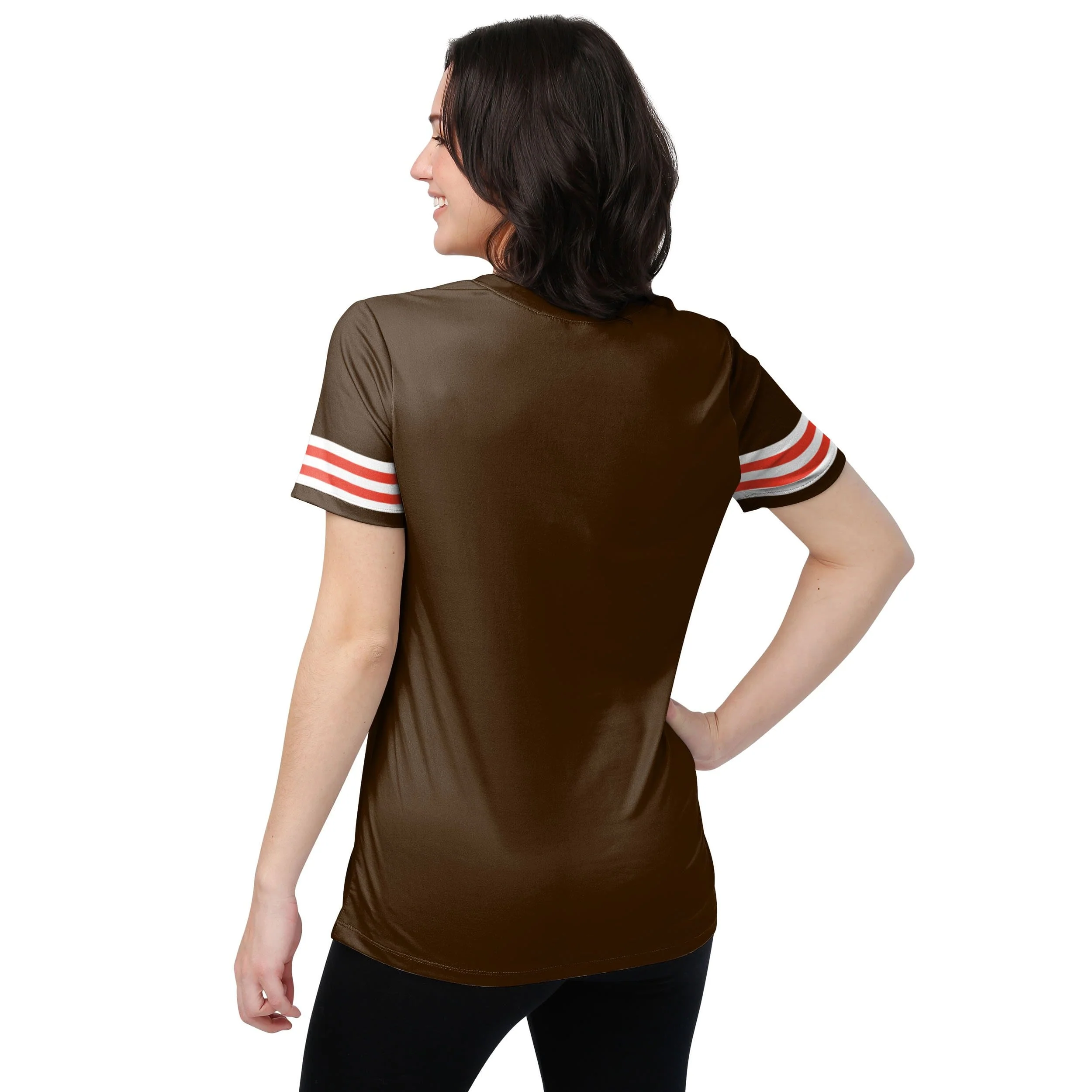 Cleveland Browns NFL Womens Gameday Ready Lounge Shirt - Image 2