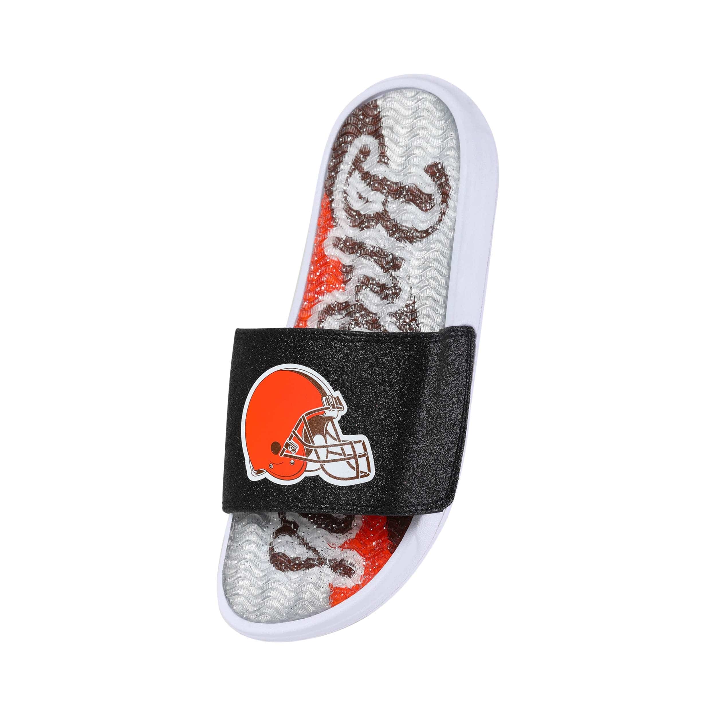 Cleveland Browns NFL Womens Glitter Gel Slide - Image 2