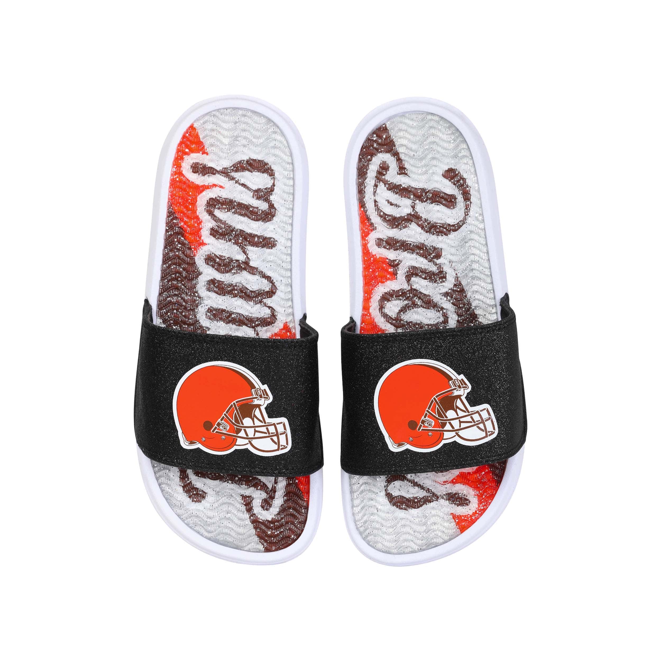 Cleveland Browns NFL Womens Glitter Gel Slide - Image 3