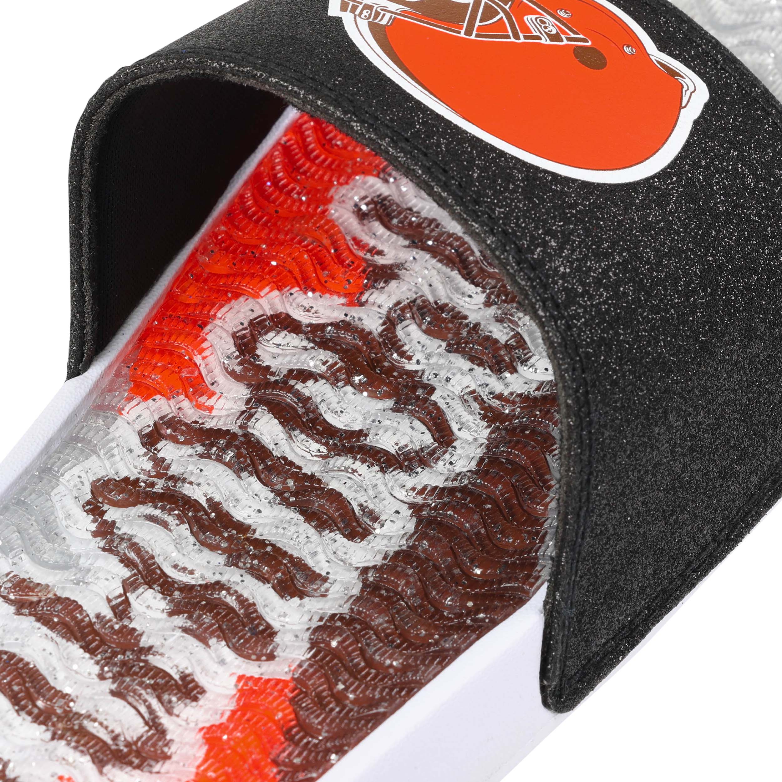 Cleveland Browns NFL Womens Glitter Gel Slide - Image 4