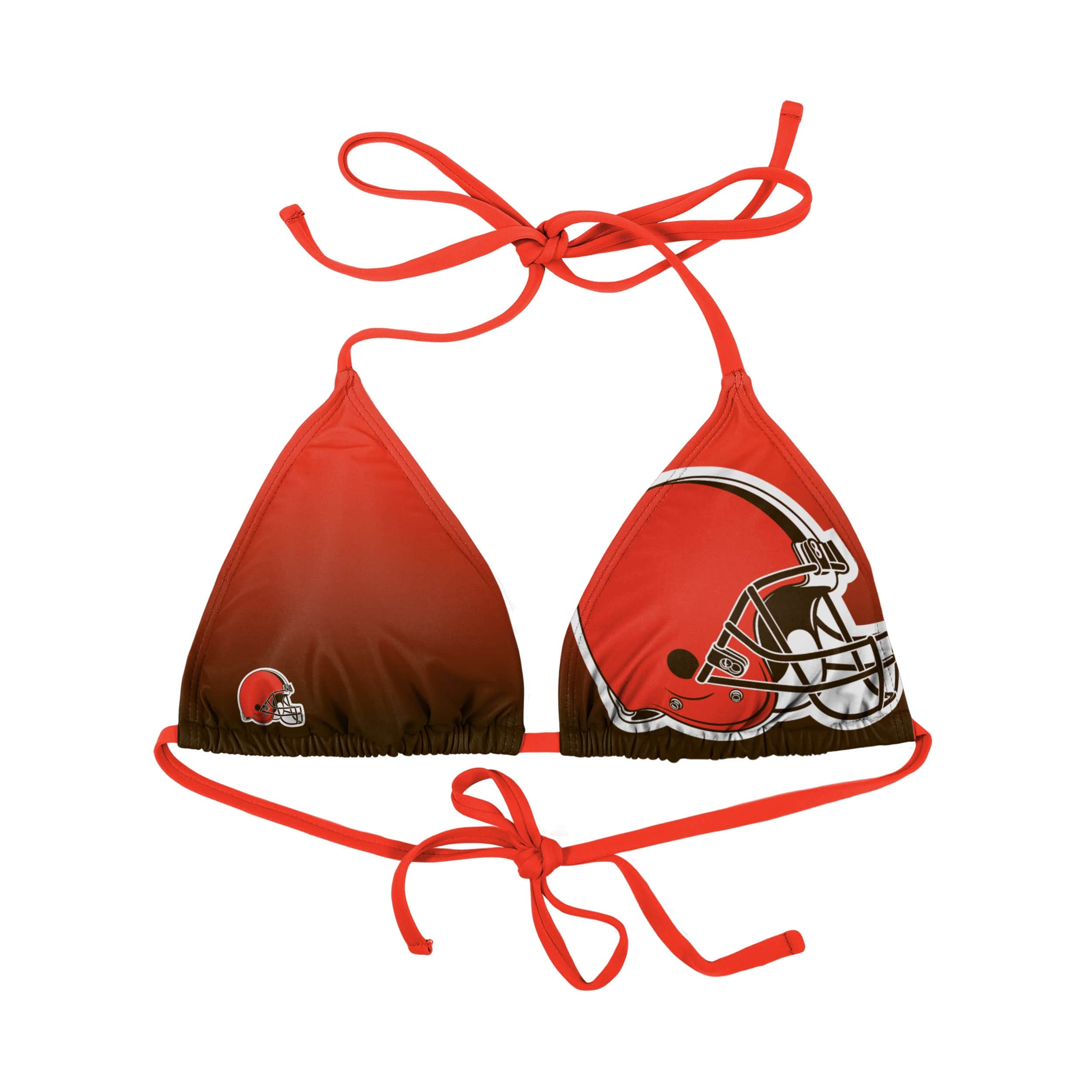 Cleveland Browns NFL Womens Gradient Big Logo Bikini Top - Image 2