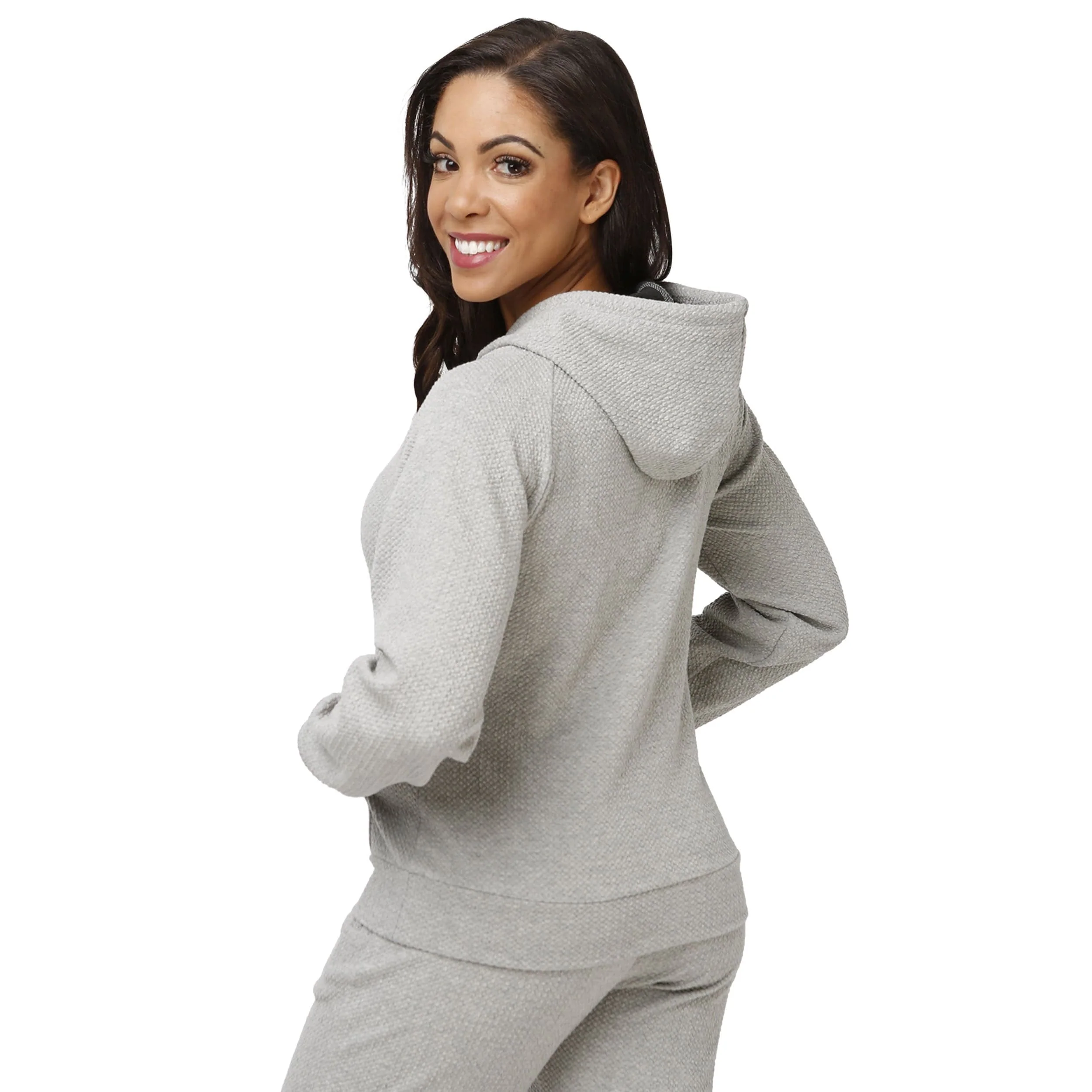 Cleveland Browns NFL Womens Gray Woven Hoodie - Image 6