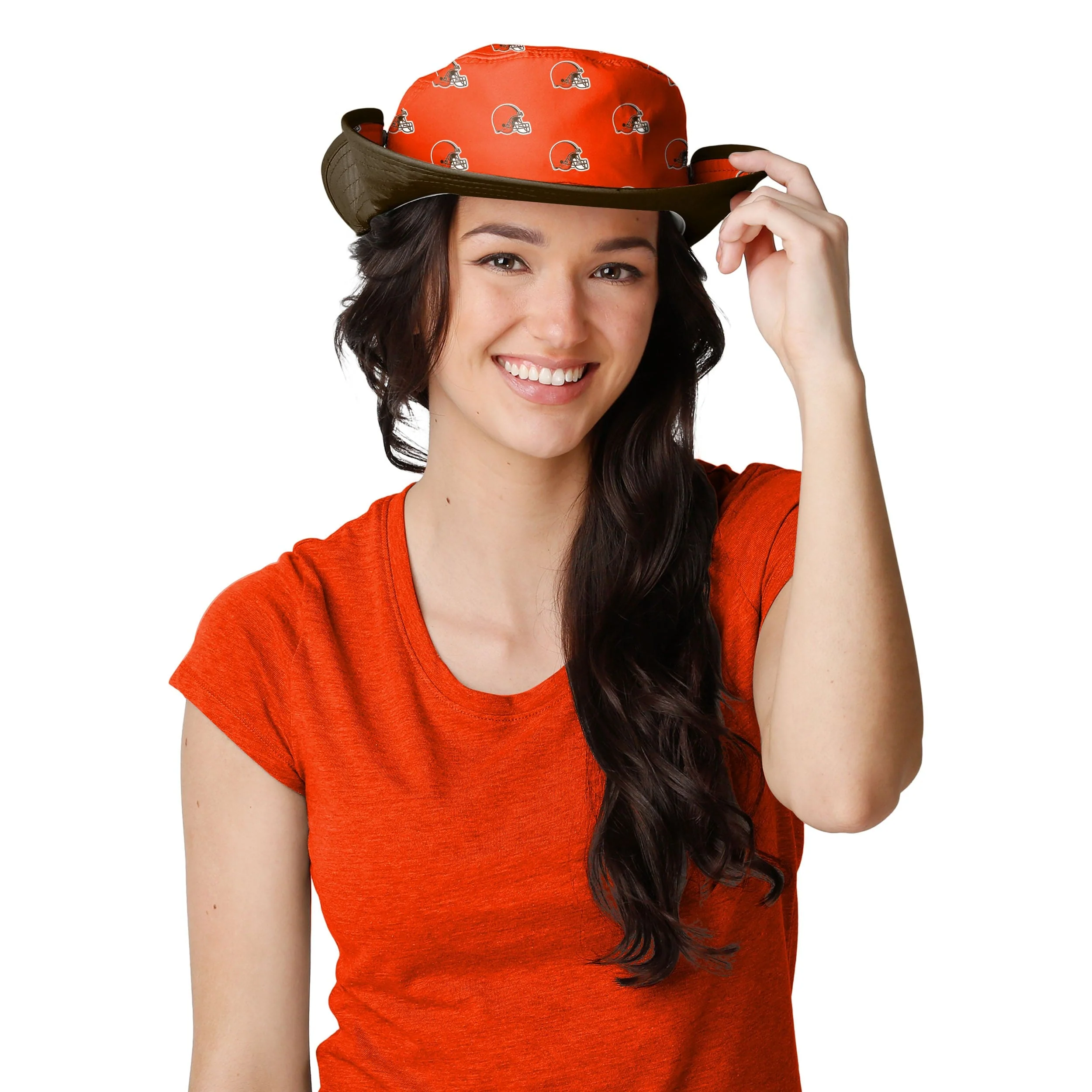 Cleveland Browns NFL Womens Mini Print Hybrid Boonie Hat - Image 4