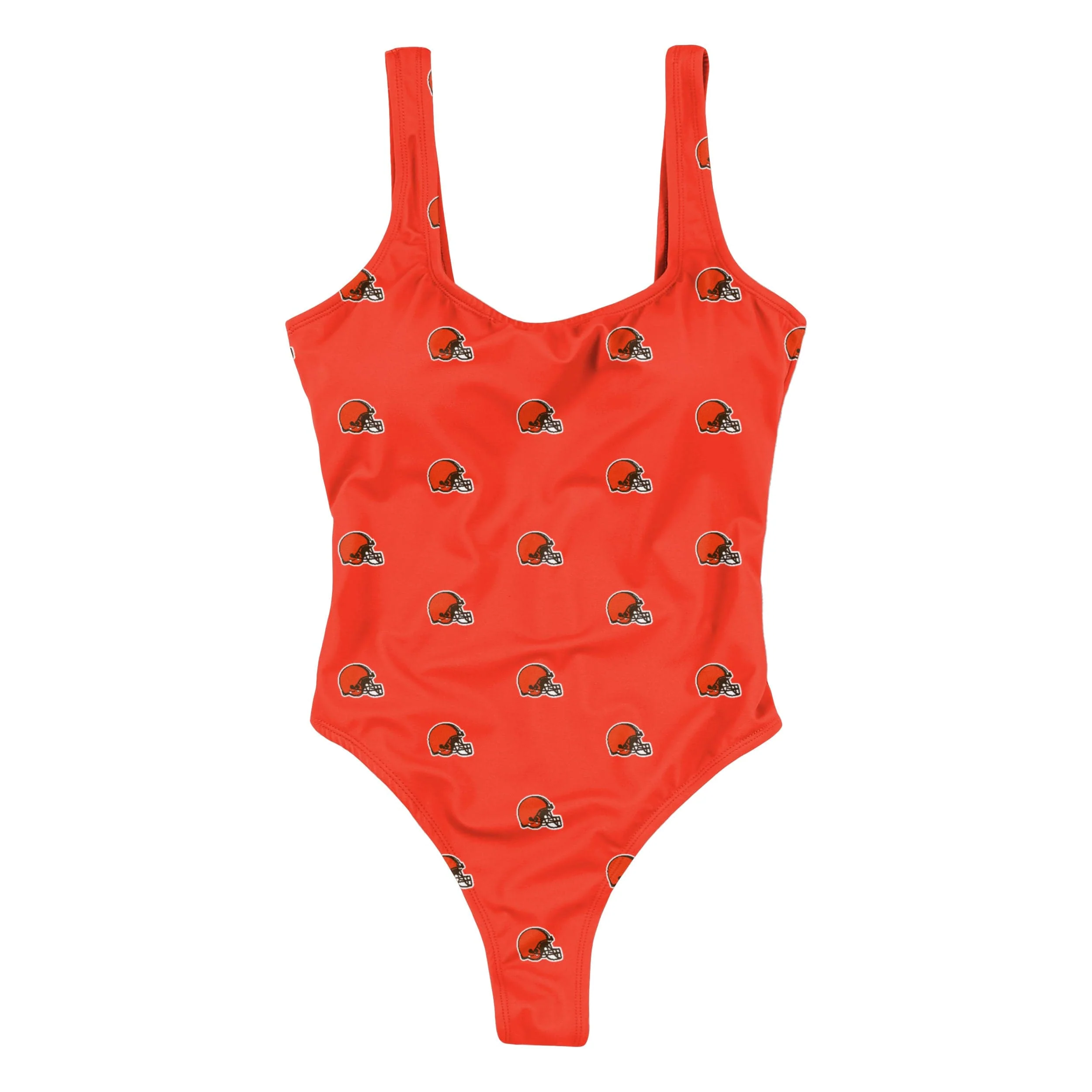 Cleveland Browns NFL Womens Mini Print One Piece Bathing Suit - Image 3