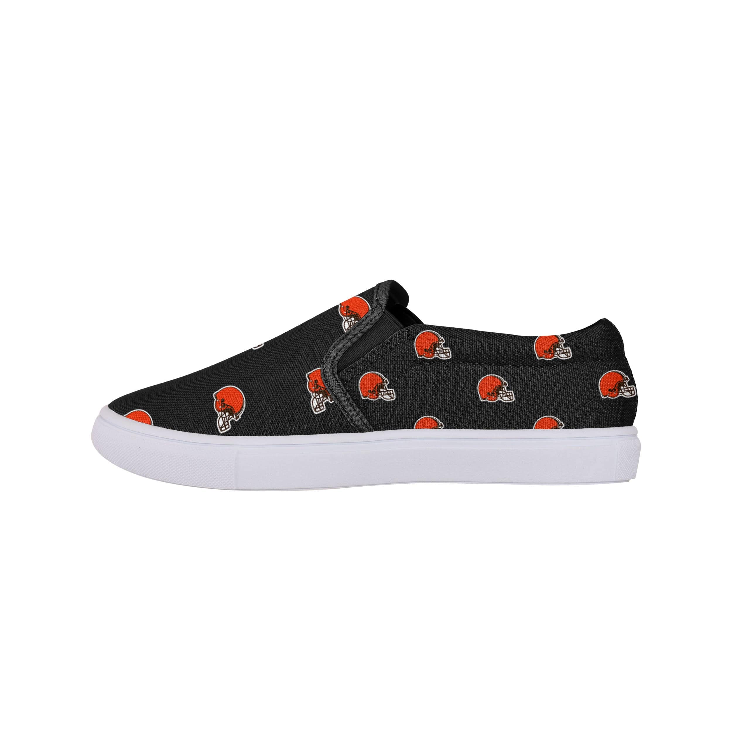 Cleveland Browns NFL Womens Repeat Logo Slip On Canvas Shoe - Image 4
