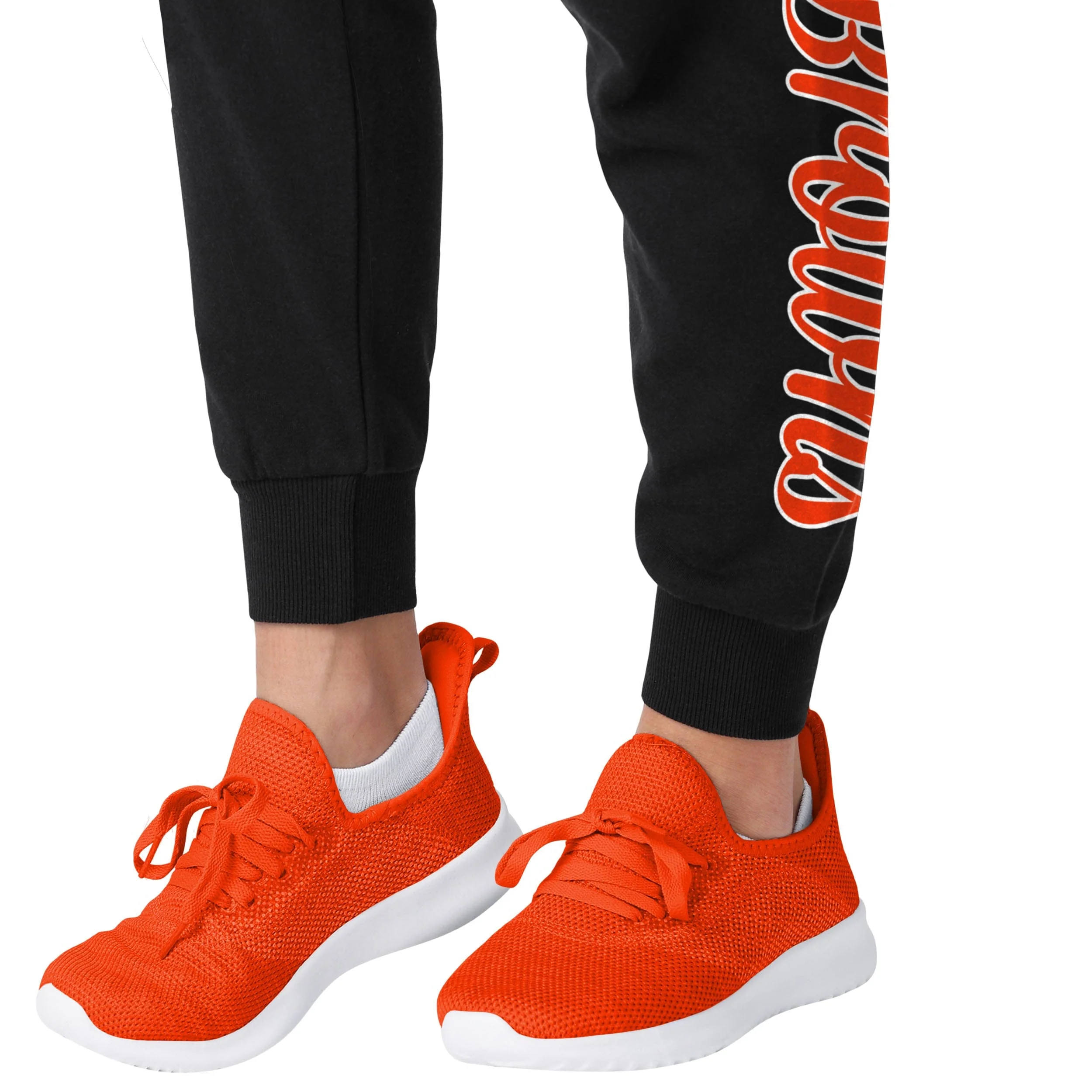 Cleveland Browns NFL Womens Script Wordmark Black Joggers - Image 4