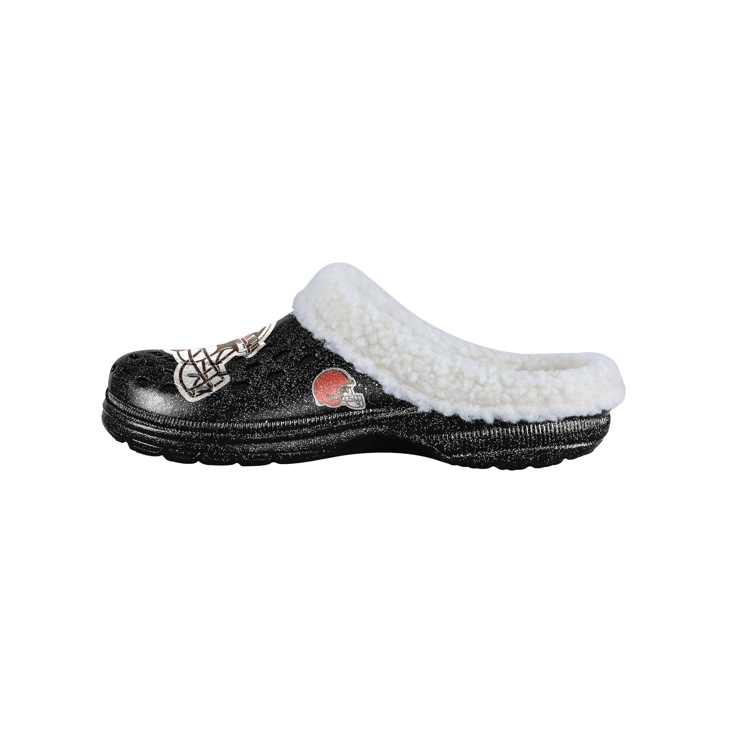Cleveland Browns NFL Womens Sherpa Lined Glitter Clog - Image 2
