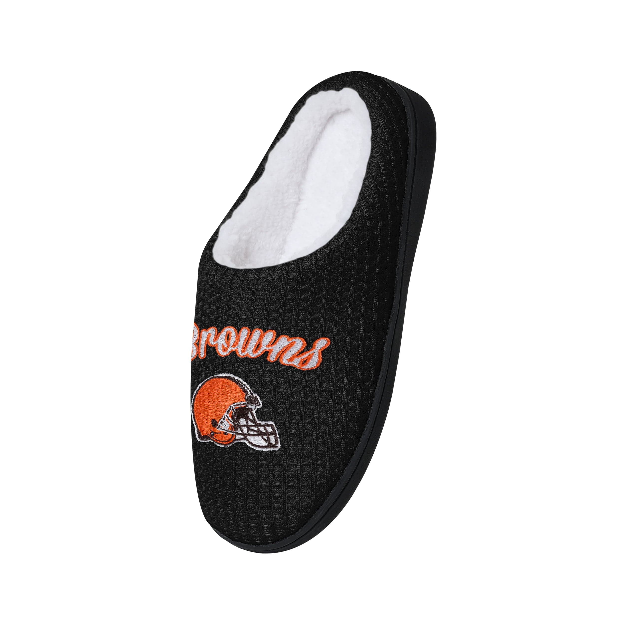 Cleveland Browns NFL Womens Sherpa Lined Memory Foam Slippers - Image 4