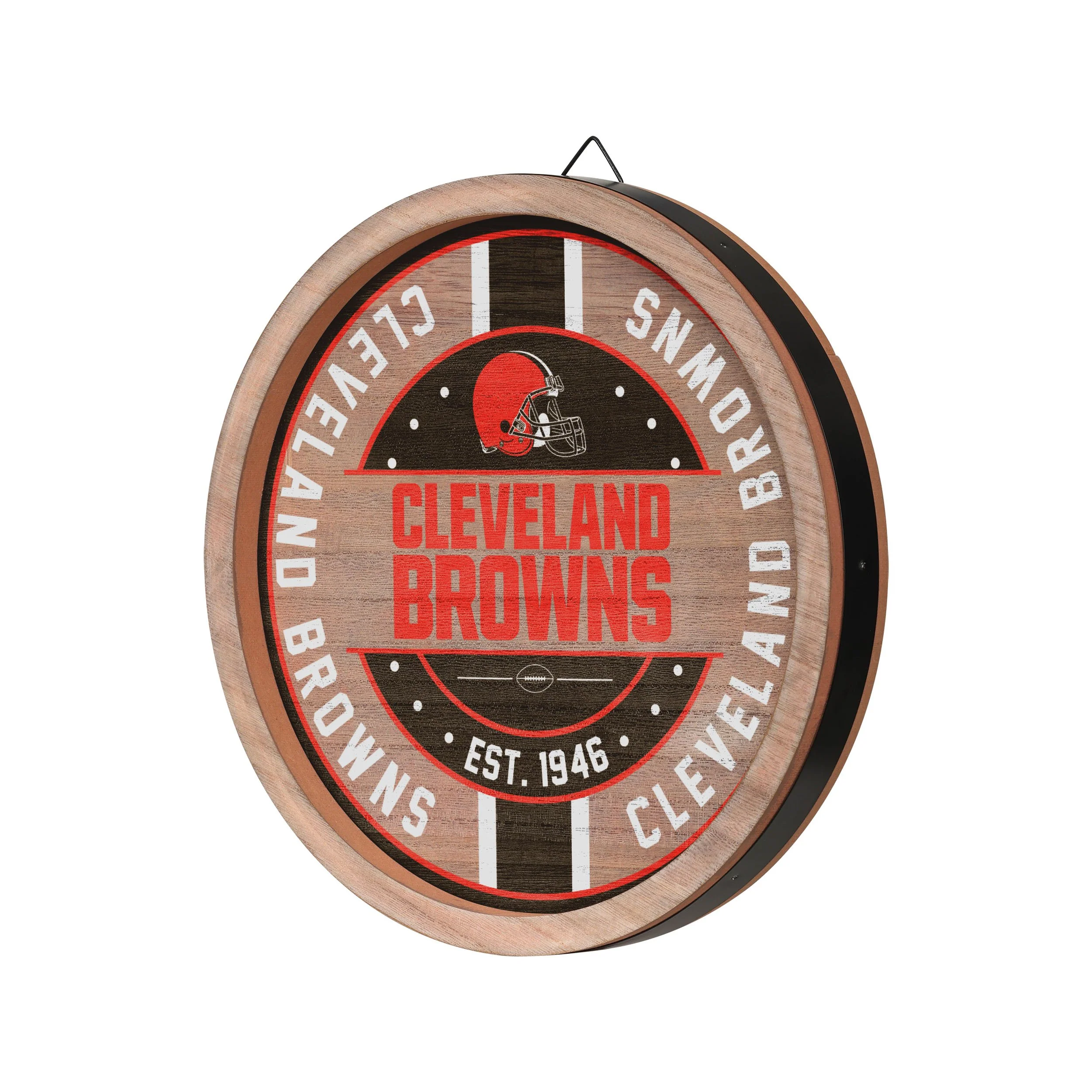 Cleveland Browns NFL Wooden Barrel Sign - Image 2