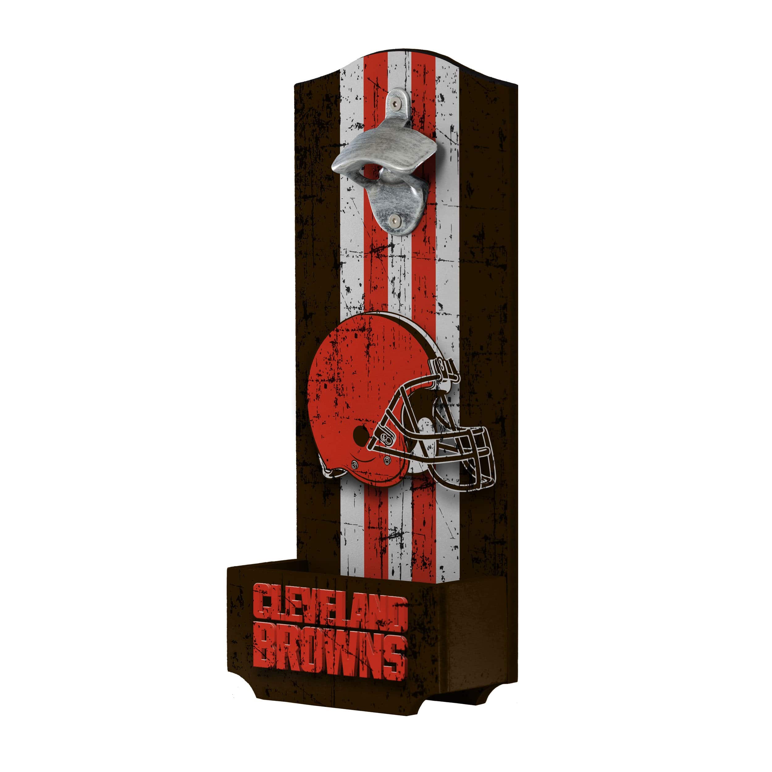 Cleveland Browns NFL Wooden Bottle Cap Opener Sign