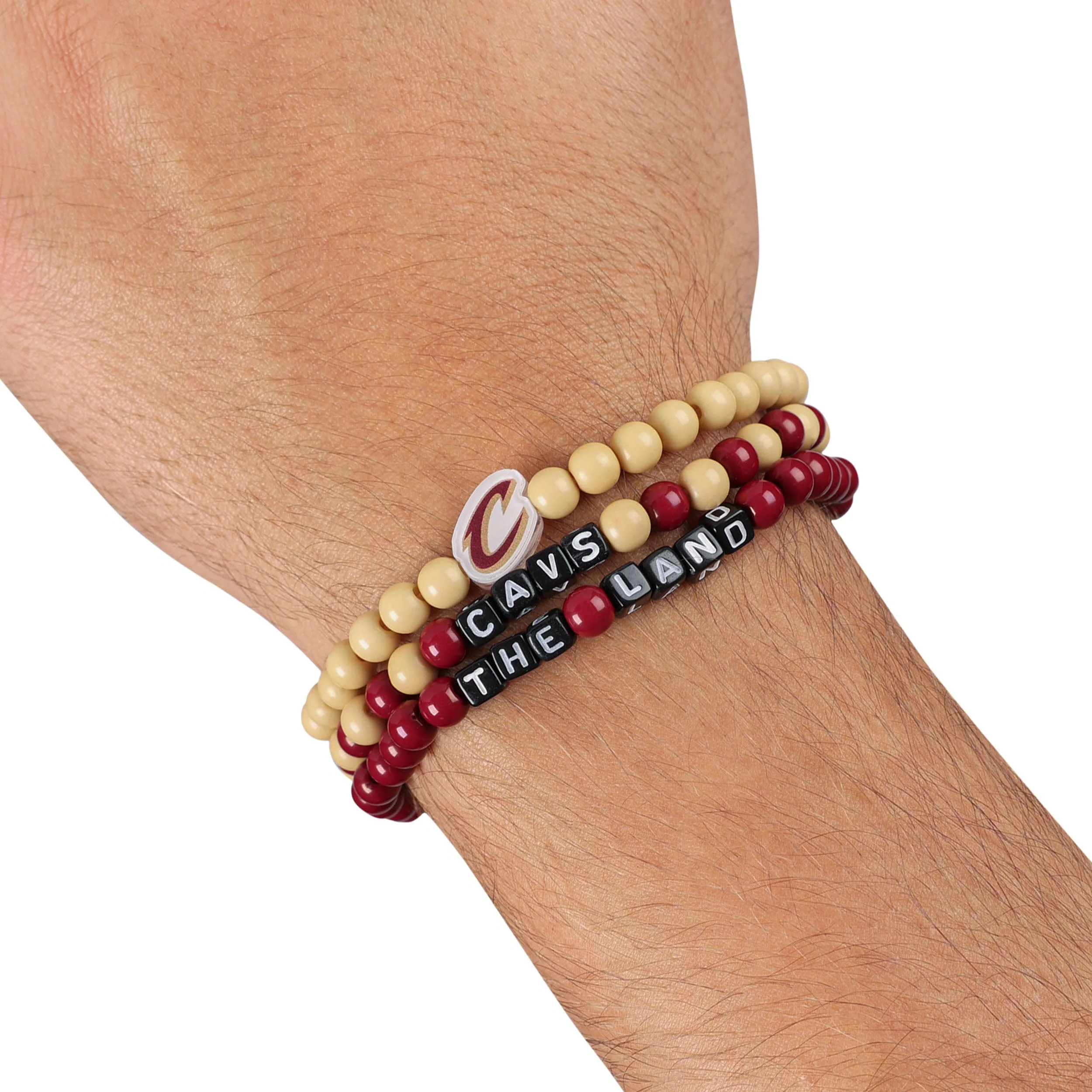 Cleveland Cavaliers NBA 3 Pack Beaded Friendship Bracelet - Image 4
