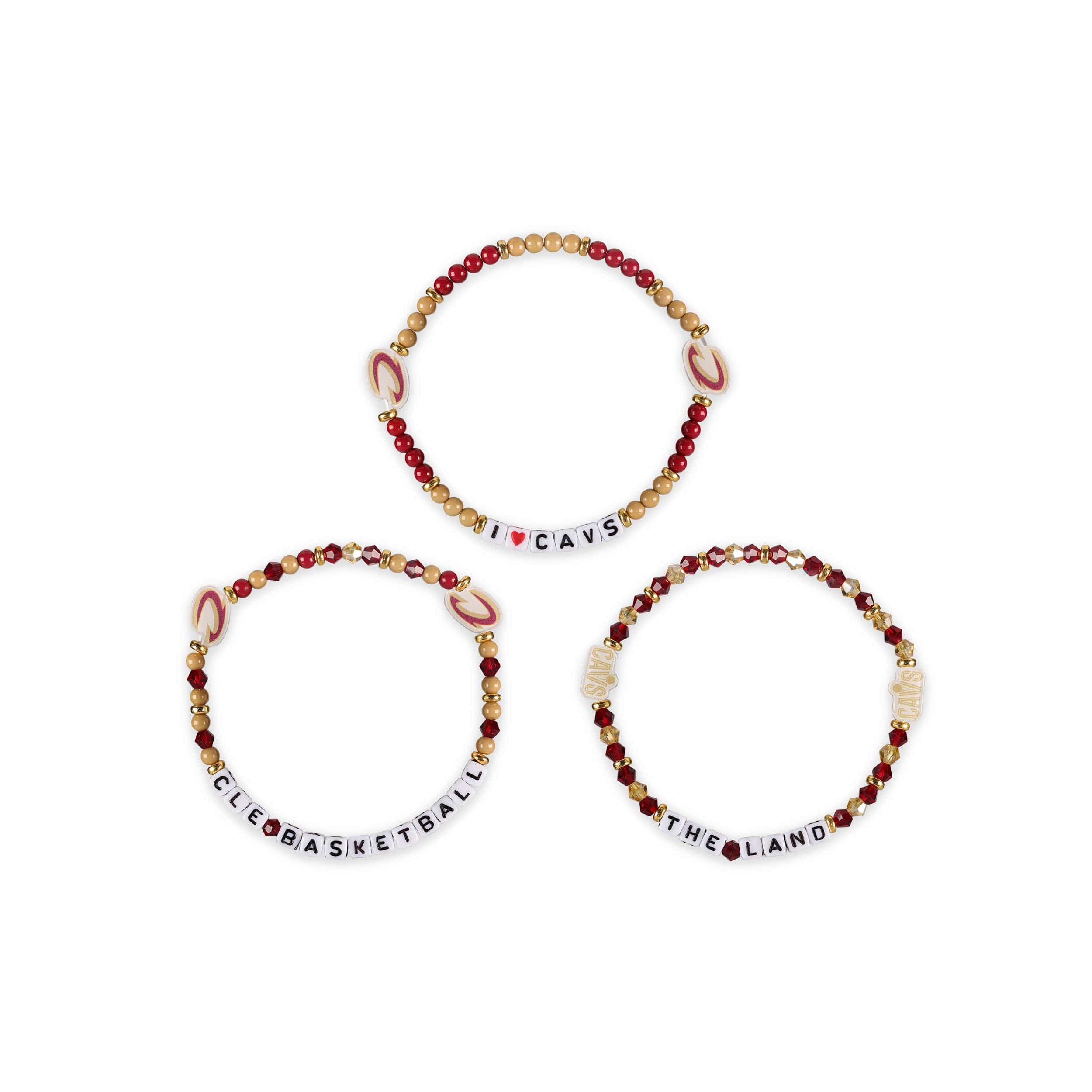 Cleveland Cavaliers NBA 3 Pack Friendship Bracelet - Image 3
