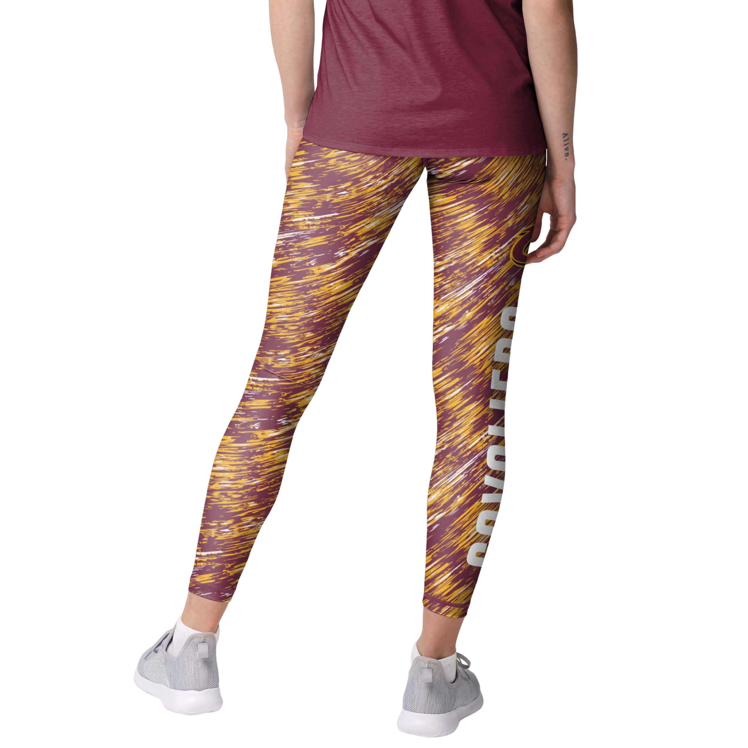 Cleveland Cavaliers NBA Womens Static Rain Leggings - Image 2