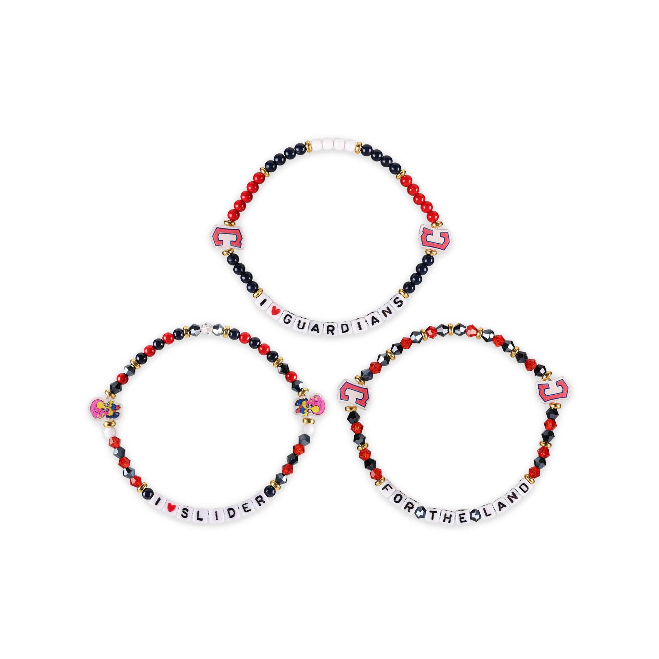 Cleveland Guardians MLB 3 Pack Friendship Bracelet - Image 3