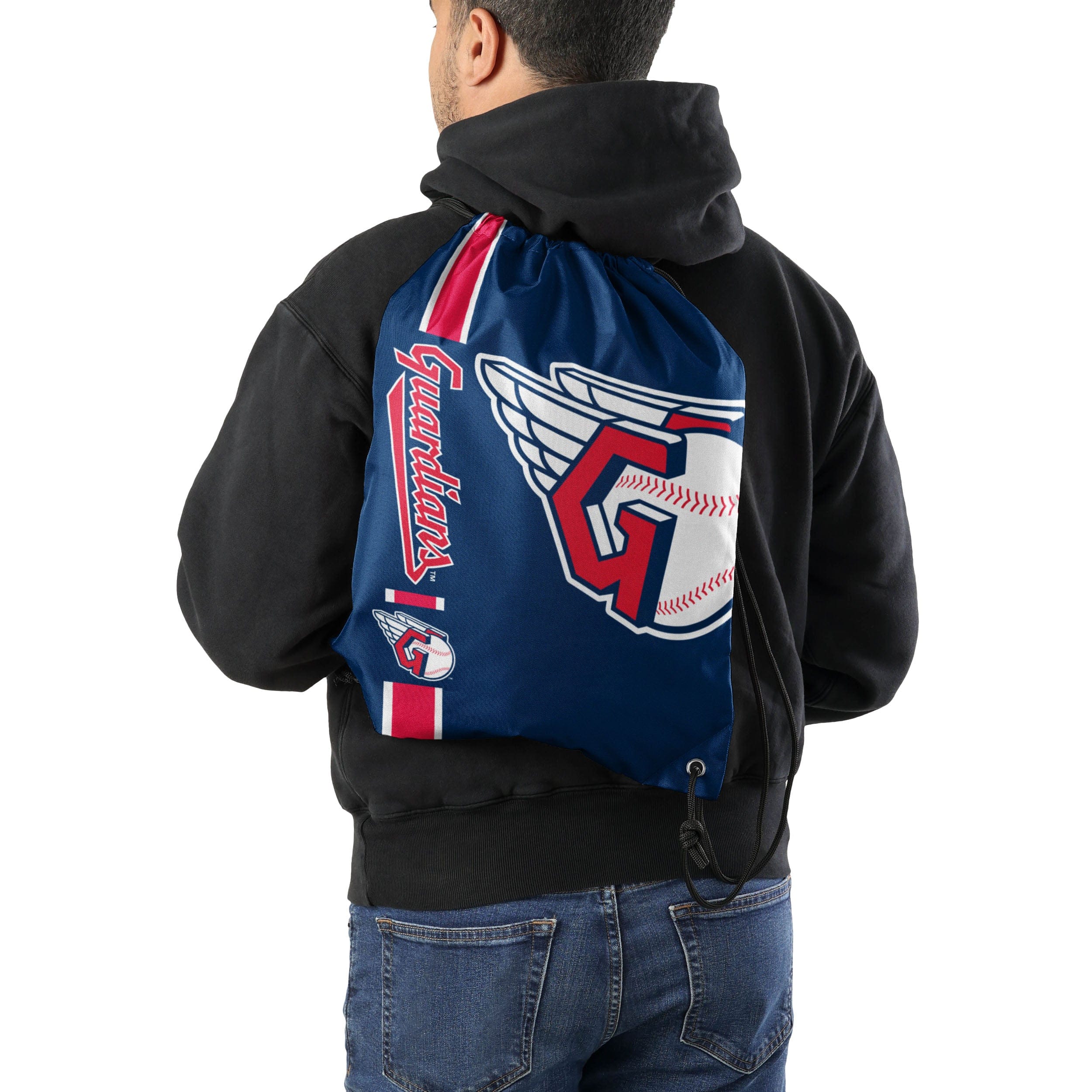 Cleveland Guardians MLB Big Logo Drawstring Backpack - Image 2