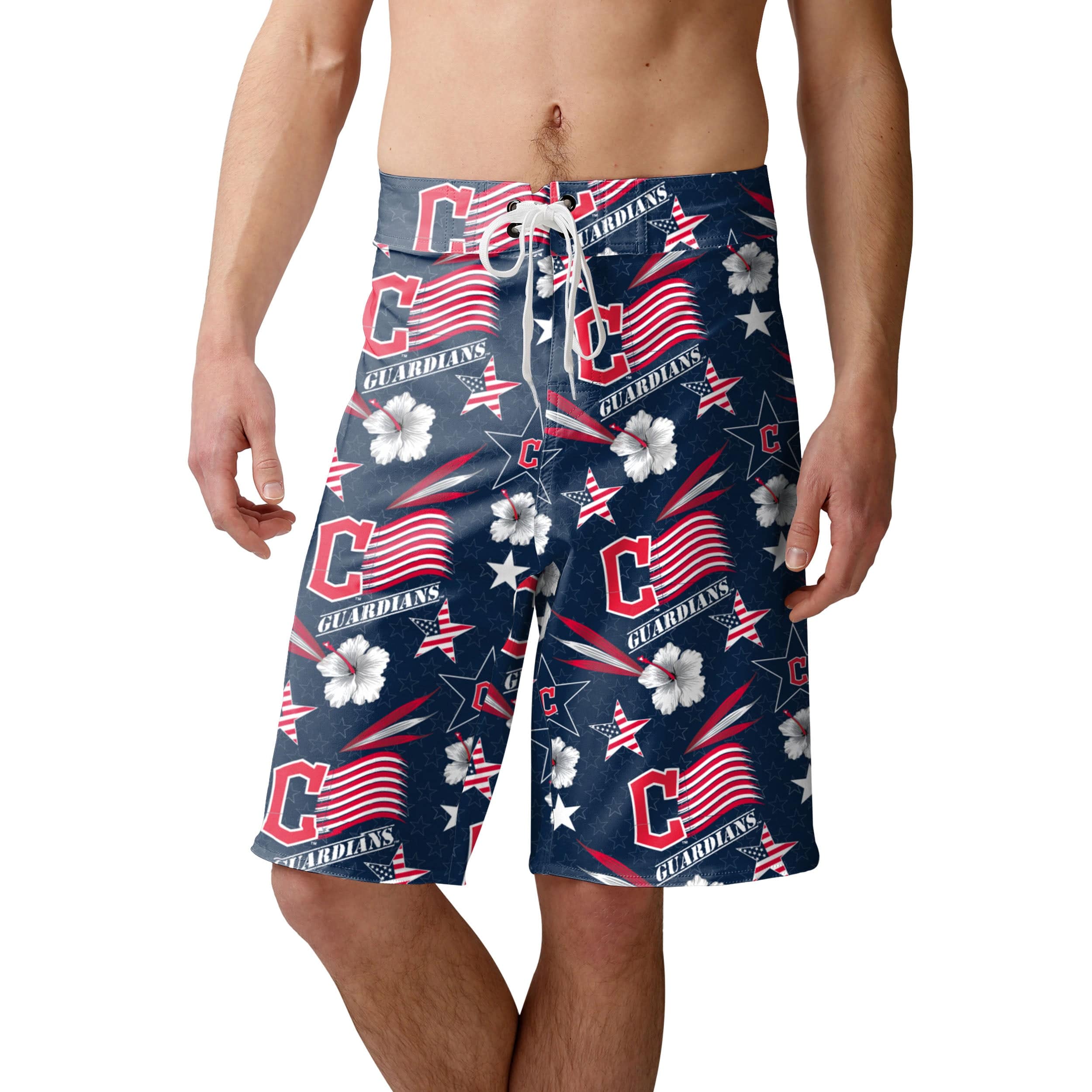 Cleveland Guardians MLB Mens Americana Boardshorts - Image 2