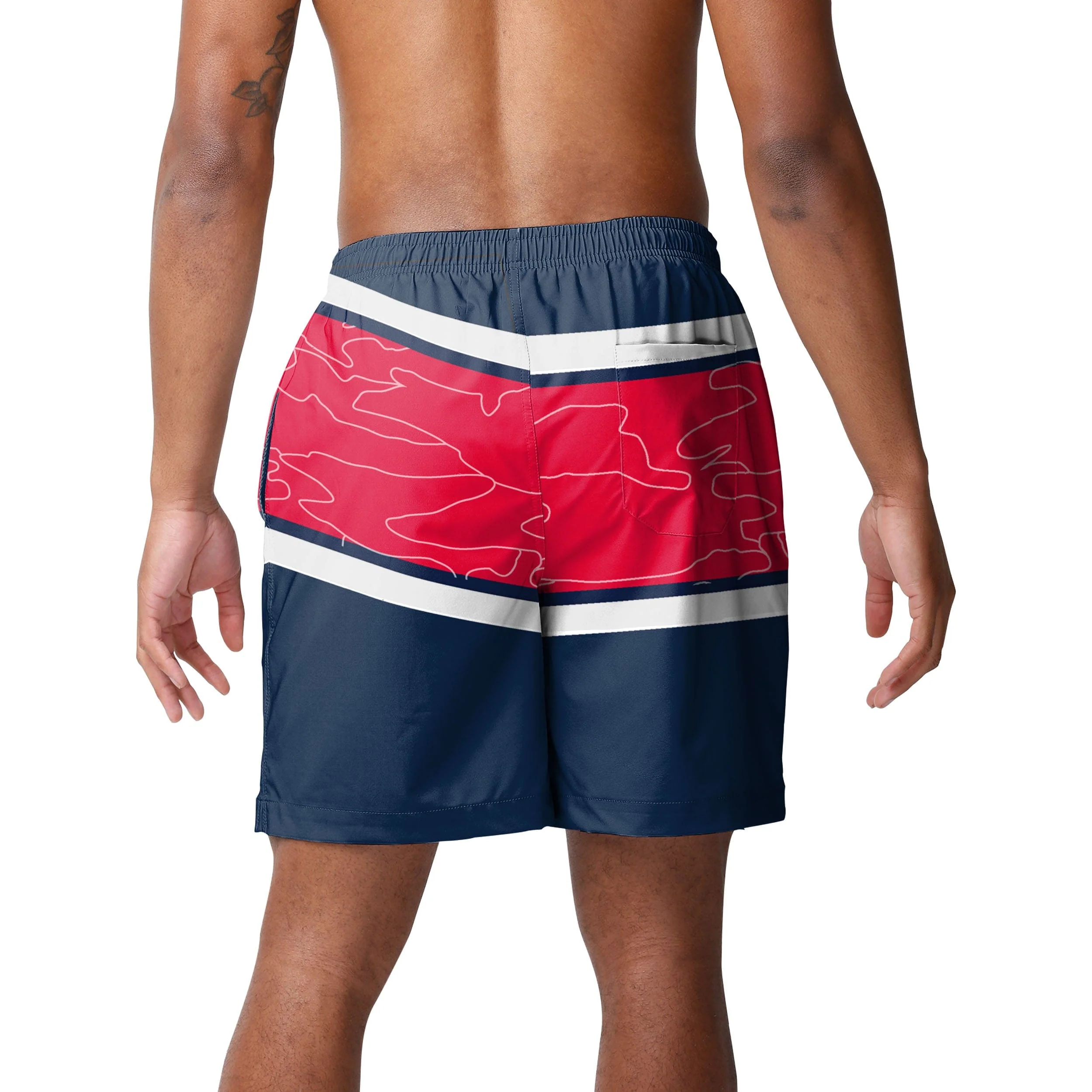 Cleveland Guardians MLB Mens Big Wordmark Swimming Trunks - Image 3