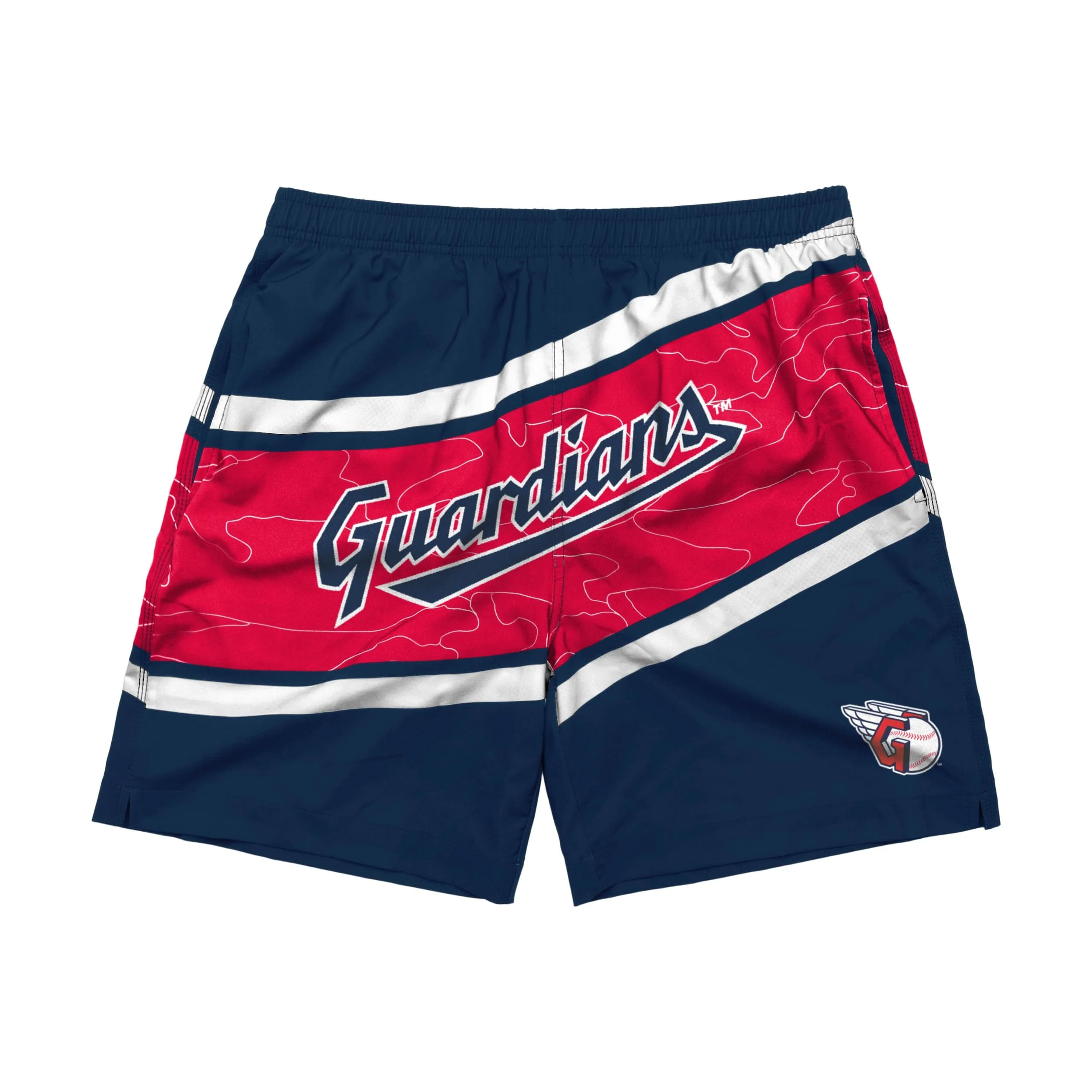 Cleveland Guardians MLB Mens Big Wordmark Swimming Trunks - Image 4