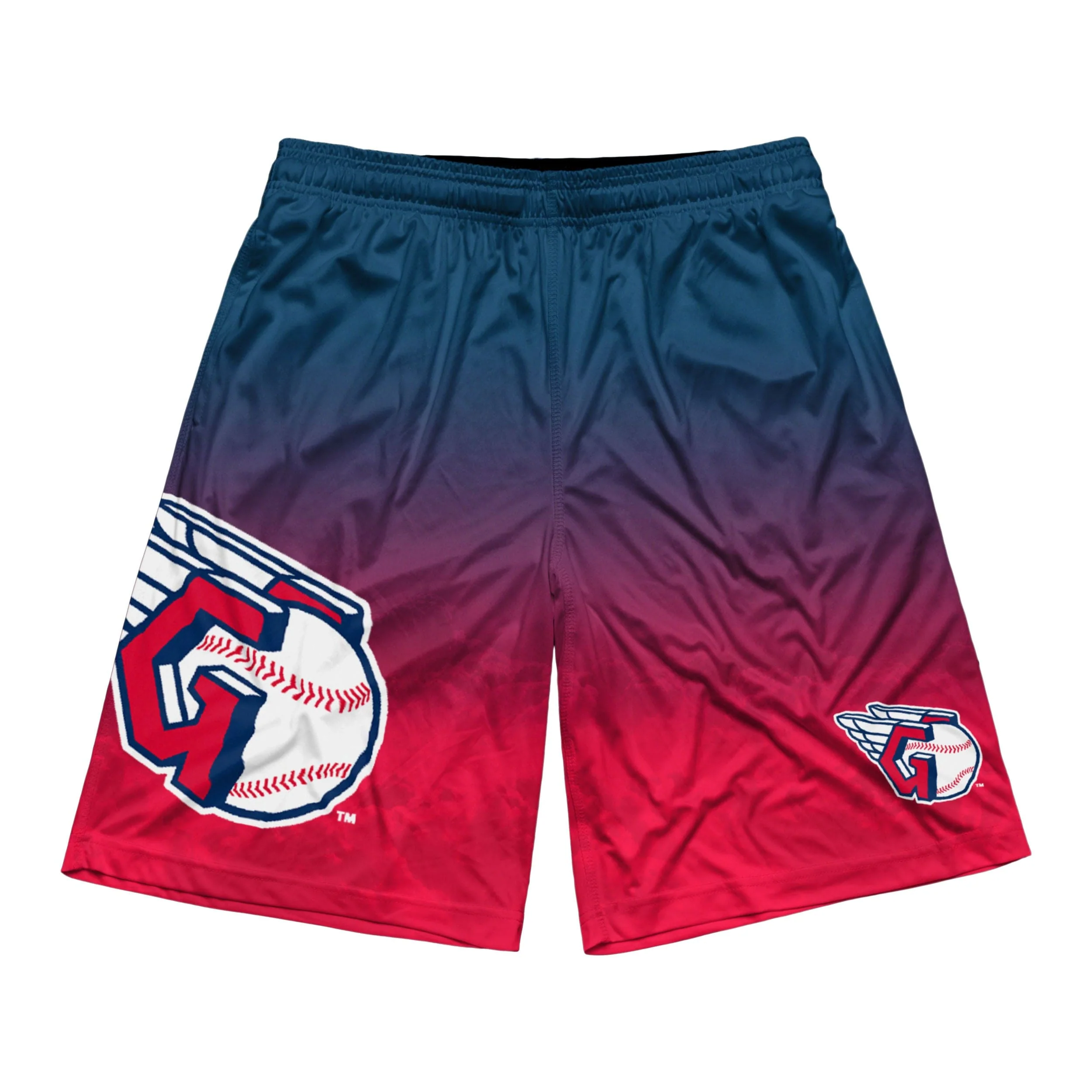 Cleveland Guardians MLB Mens Gradient Big Logo Training Shorts - Image 3