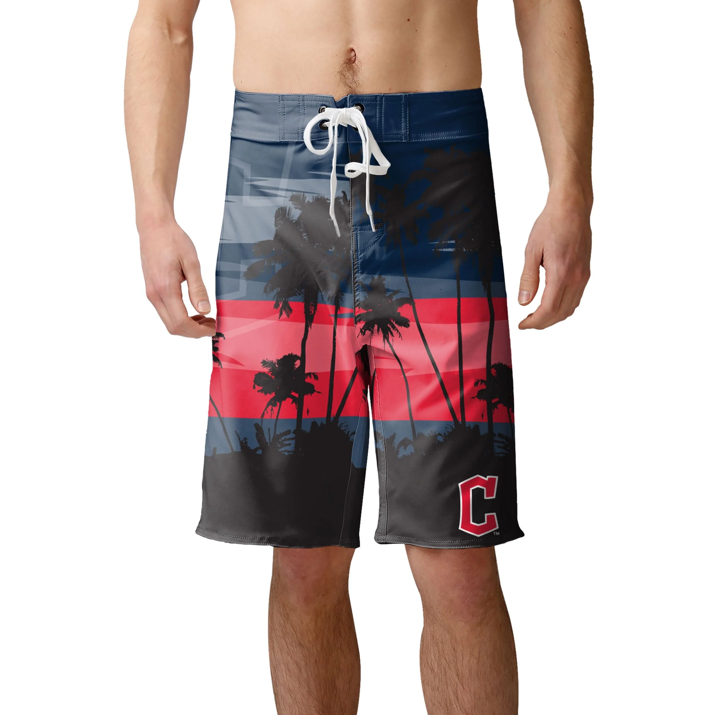 Cleveland Guardians MLB Mens Sunset Boardshorts - Image 2