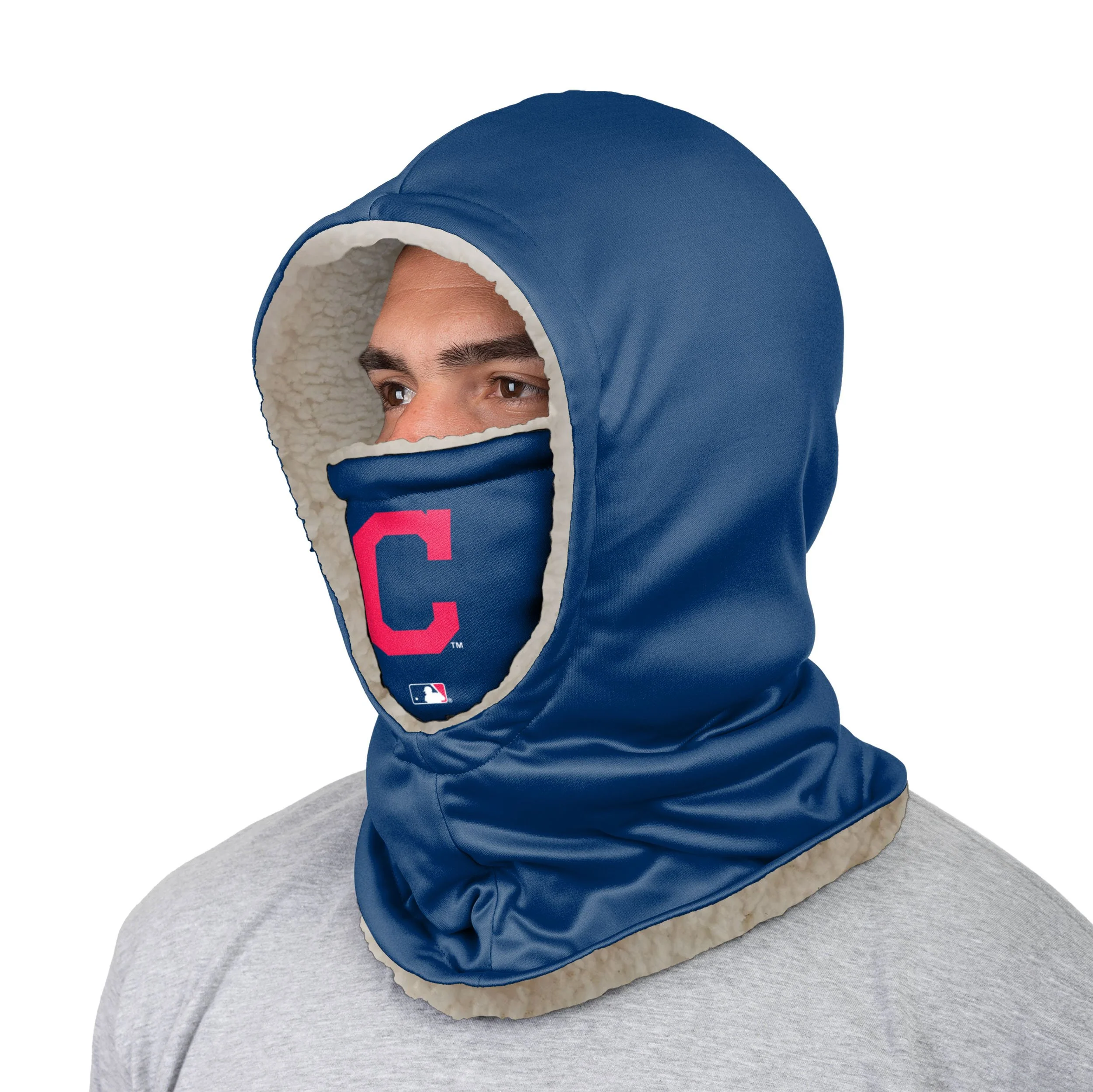 Cleveland Guardians MLB On-Field Navy Hooded Gaiter - Image 2