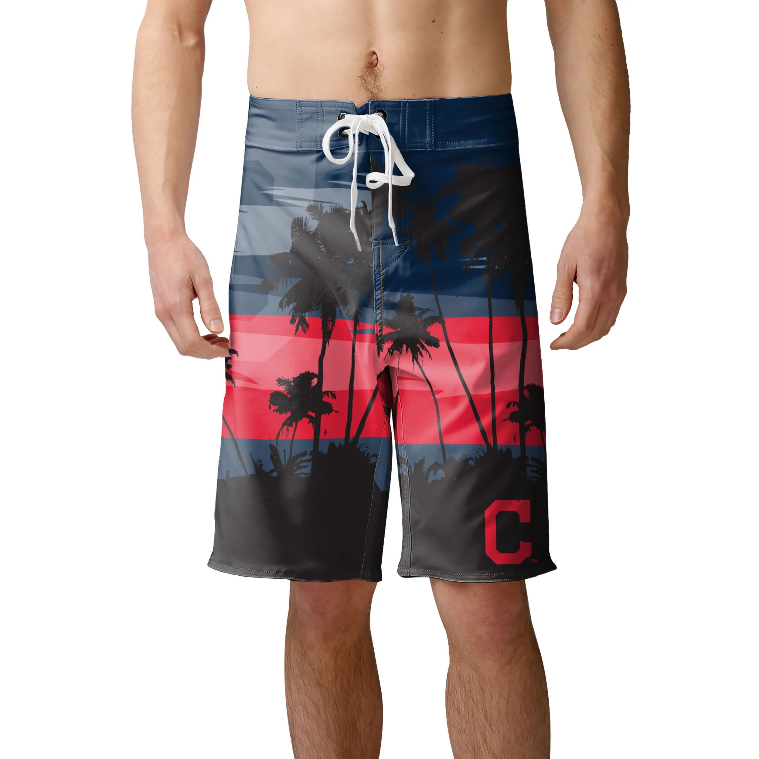 Cleveland Guardians MLB Original Mens Sunset Boardshorts - Image 2