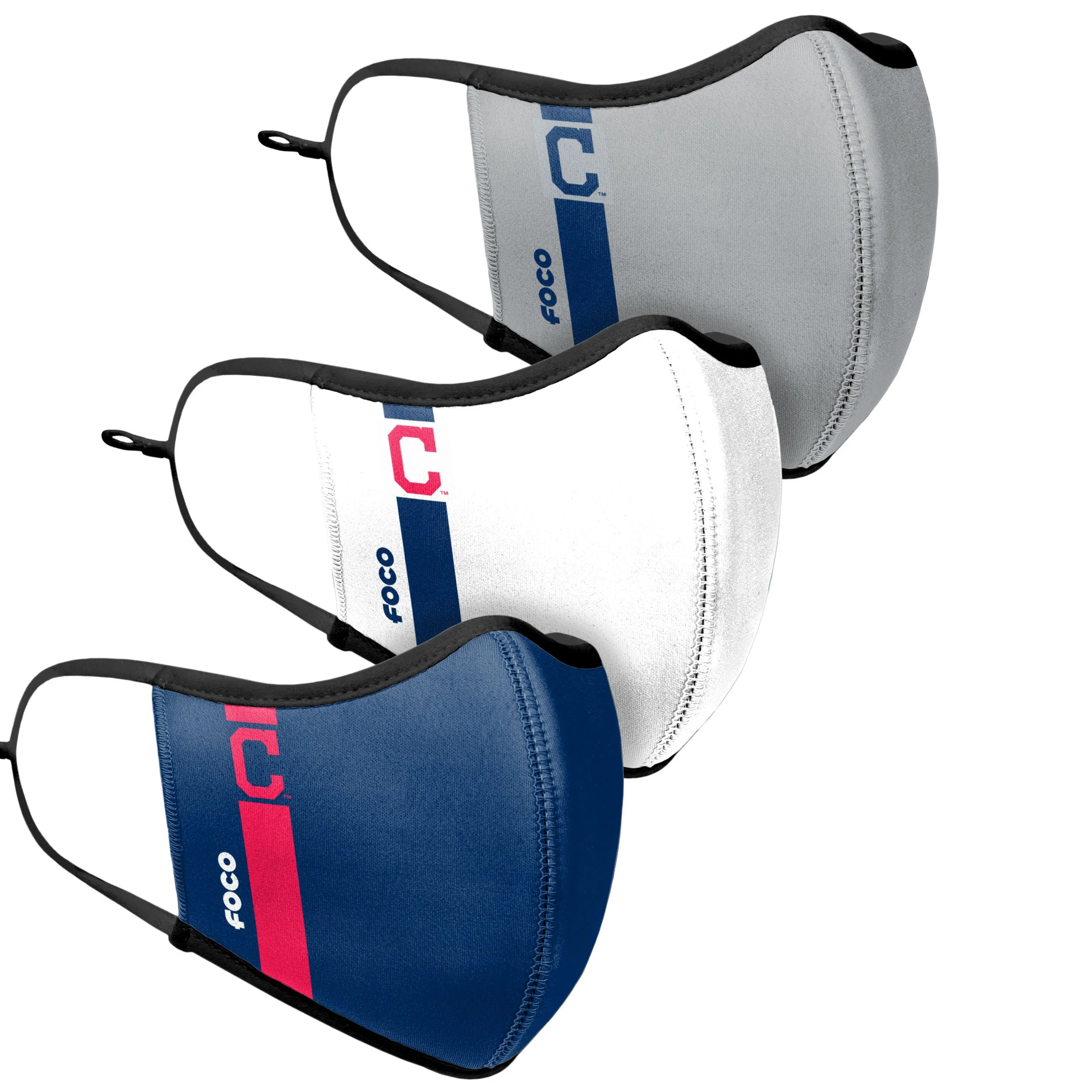 Cleveland Guardians MLB Original Sport 3 Pack Face Cover - Image 3