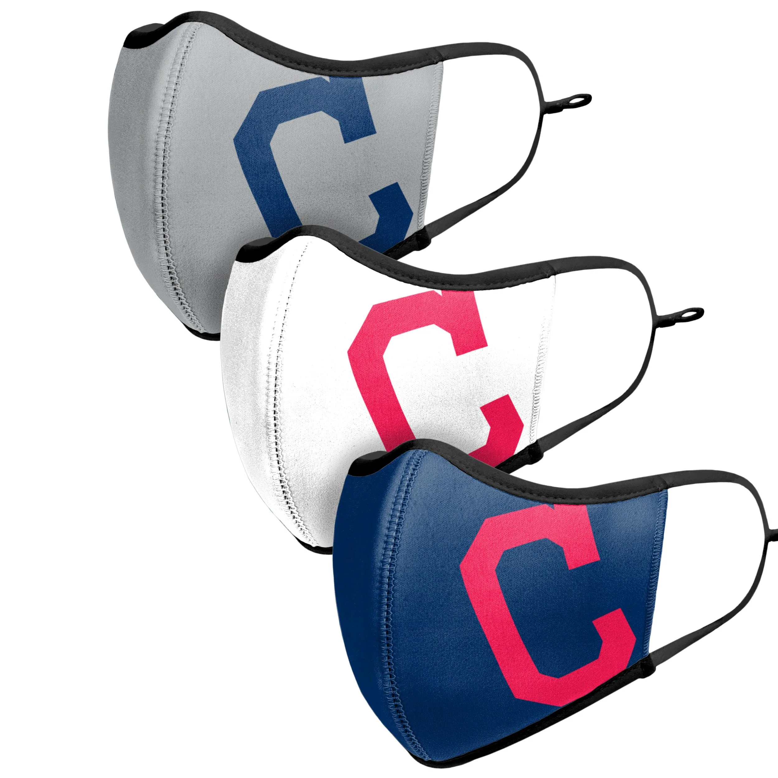 Cleveland Guardians MLB Original Sport 3 Pack Face Cover - Image 4