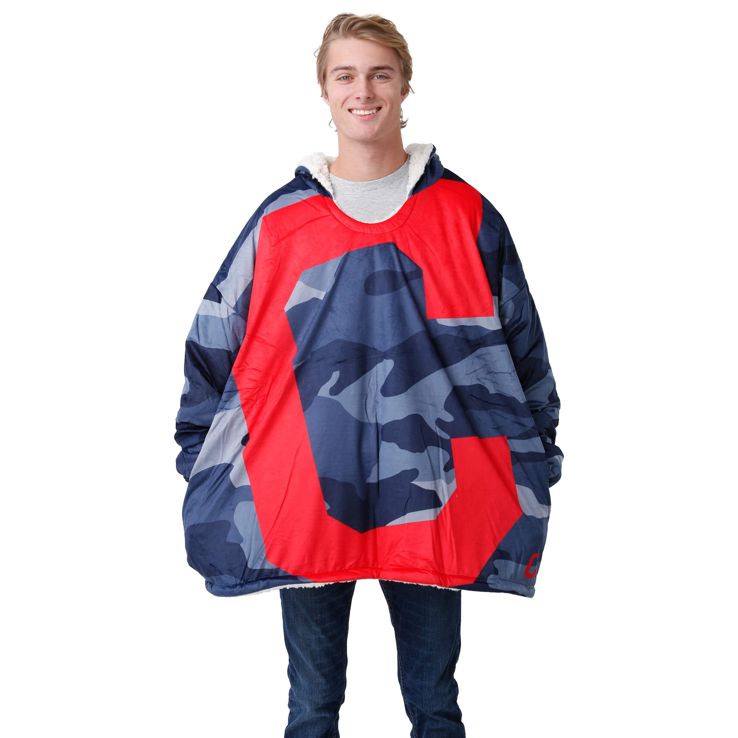 Cleveland Guardians MLB Reversible Team Color Camo Hoodeez - Image 3