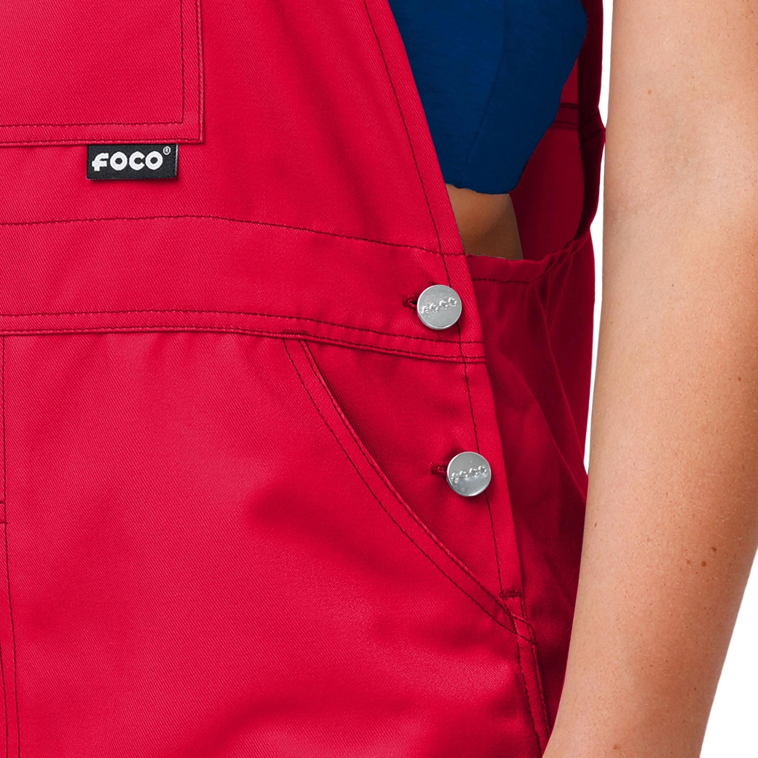 Cleveland Guardians MLB Womens Big Logo Bib Overalls - Image 5