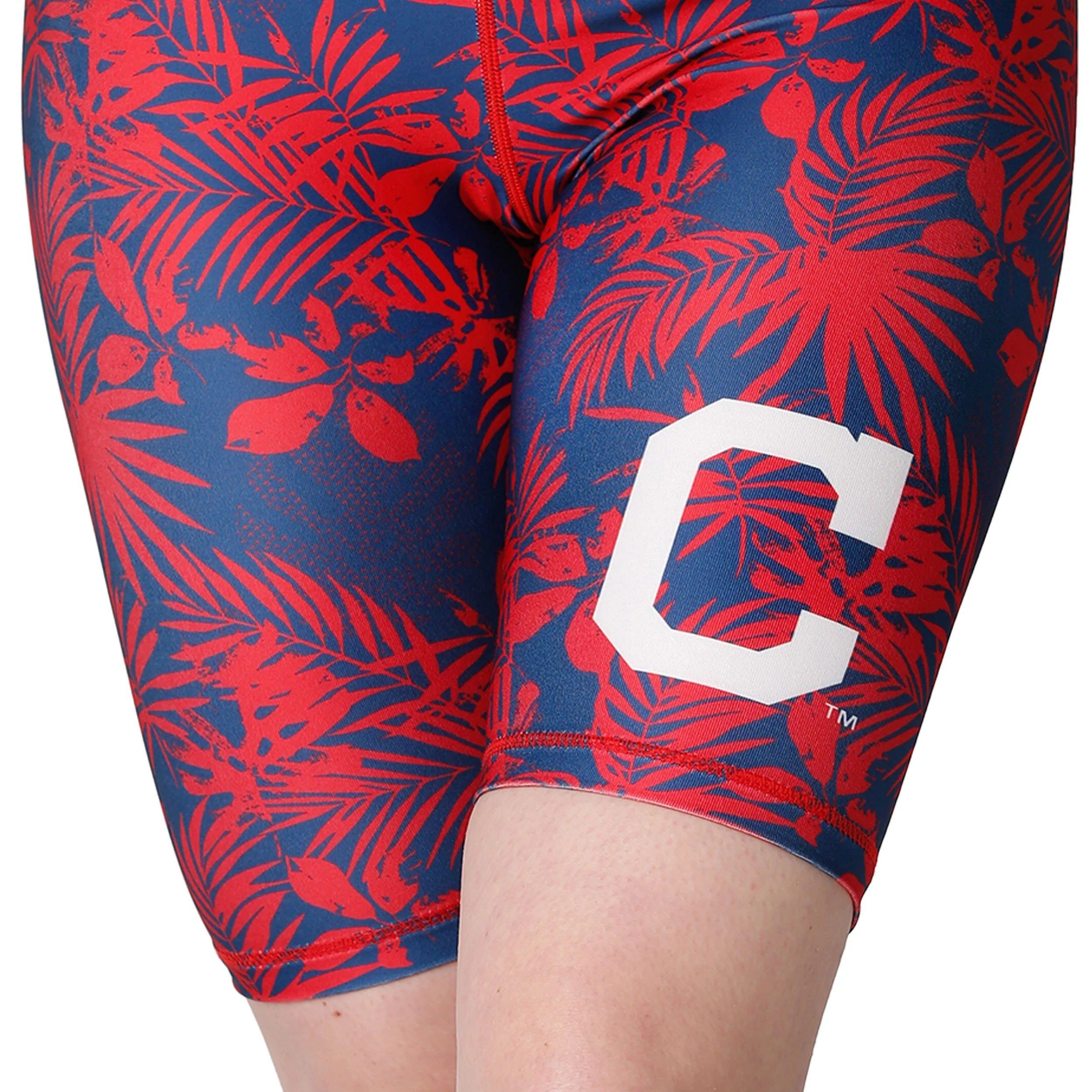 Cleveland Guardians MLB Womens Floral Bike Shorts - Image 3